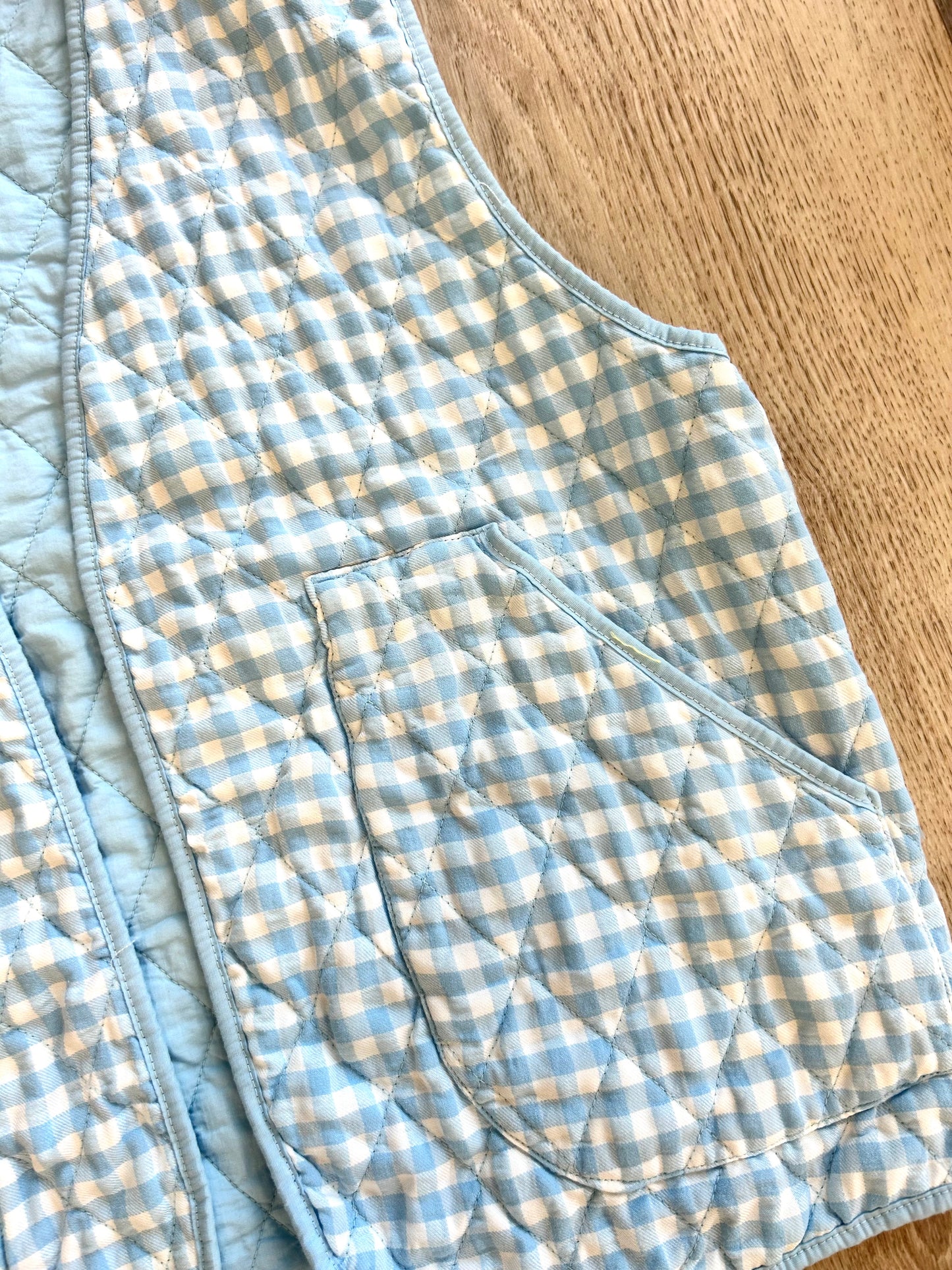 Molly gingham waistcoat - Blue