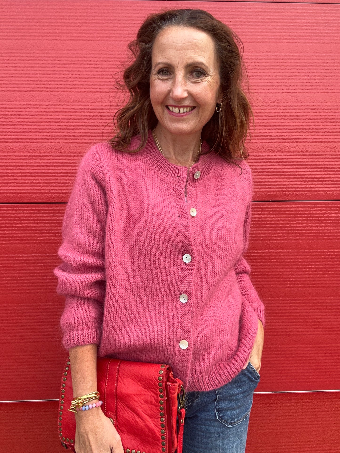 Jenni cardigan - Crushed Raspberry