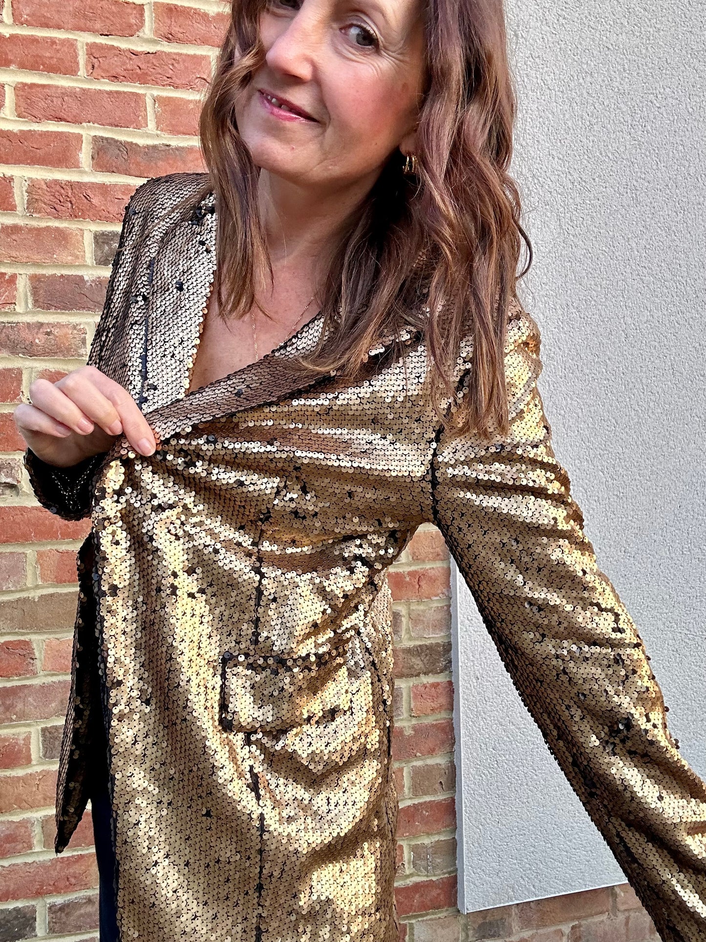 Doree gold sequin blazer