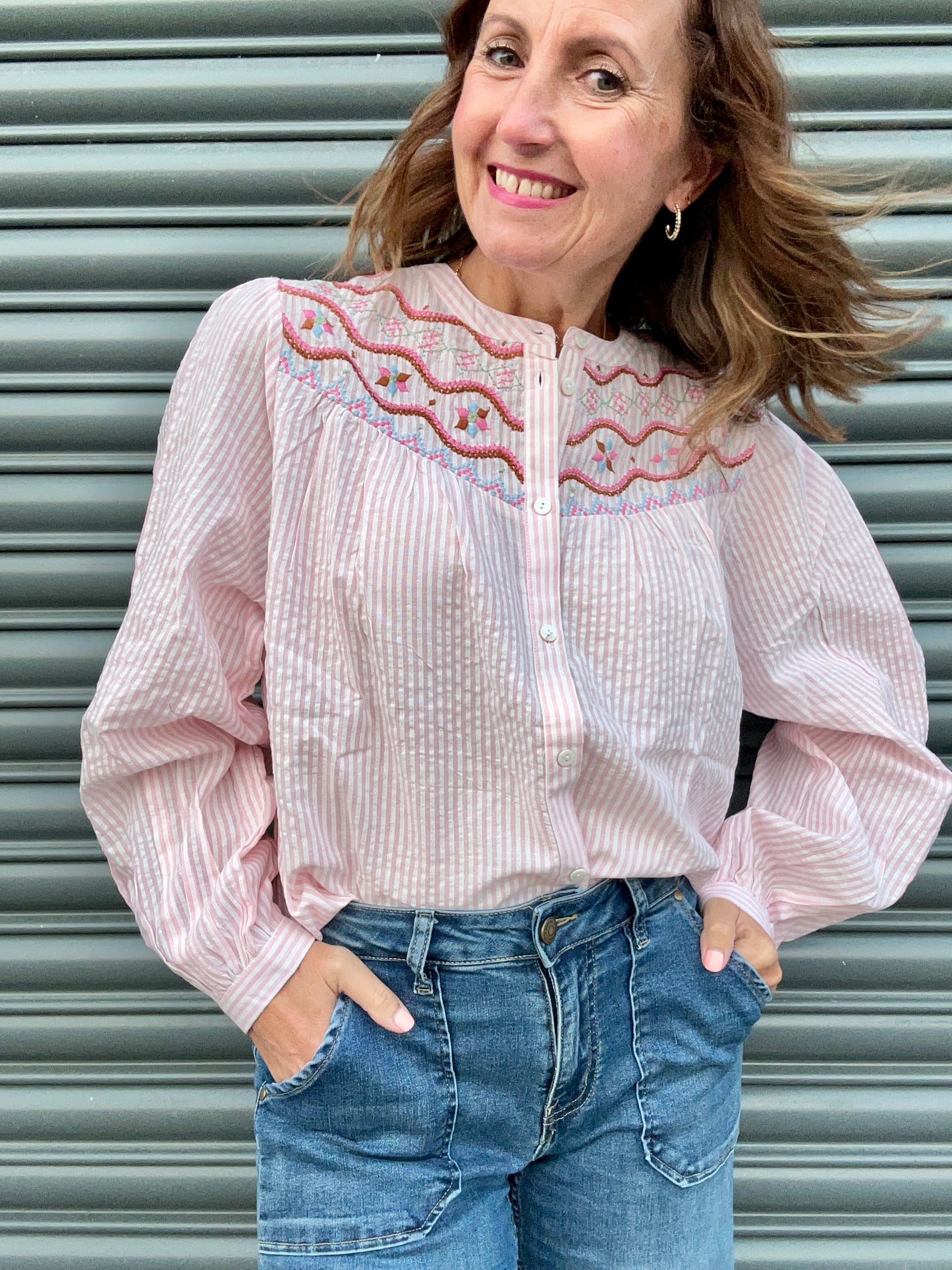 Ettie pink blouse