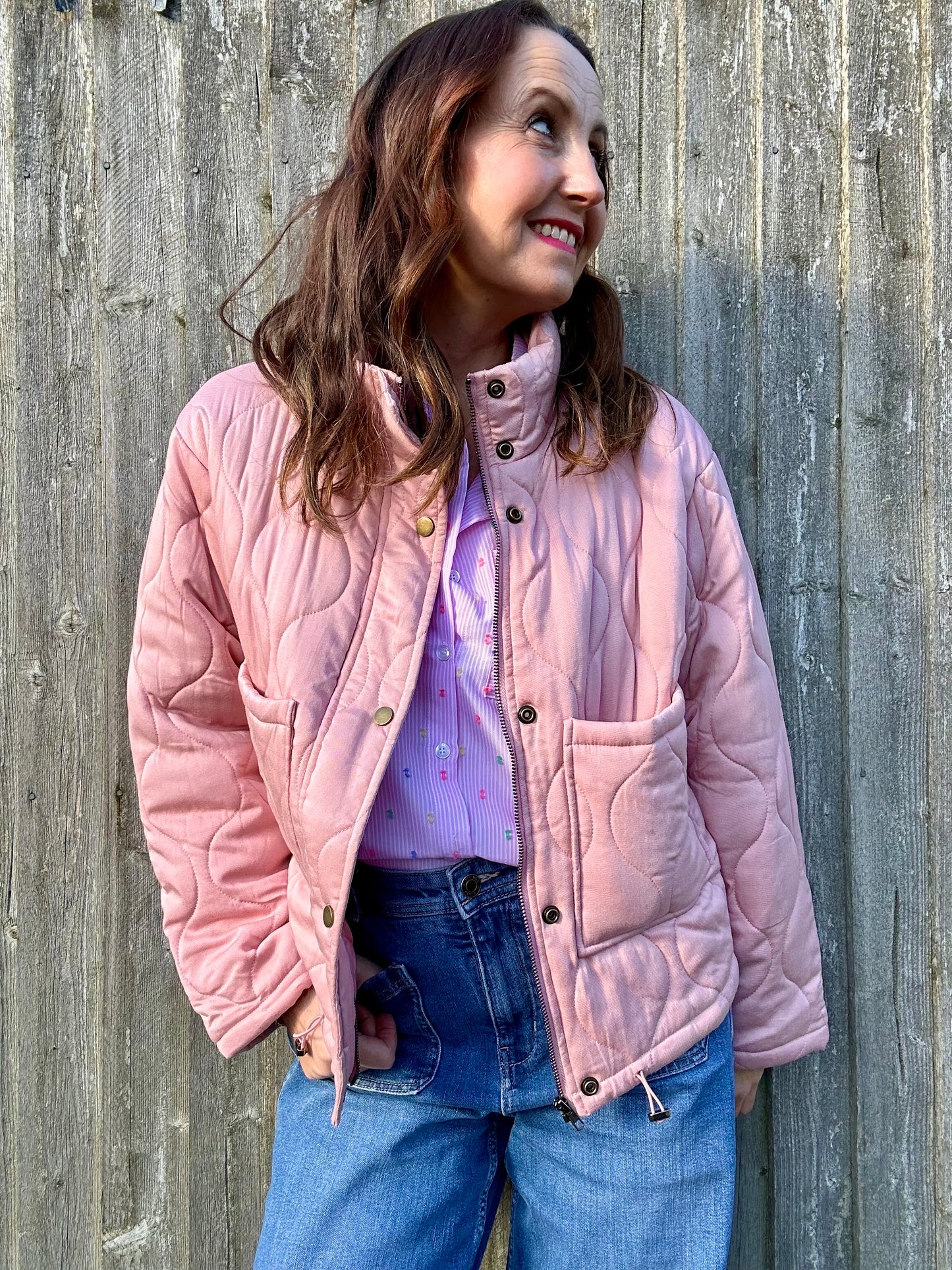 Mallory quilted jacket - Pink