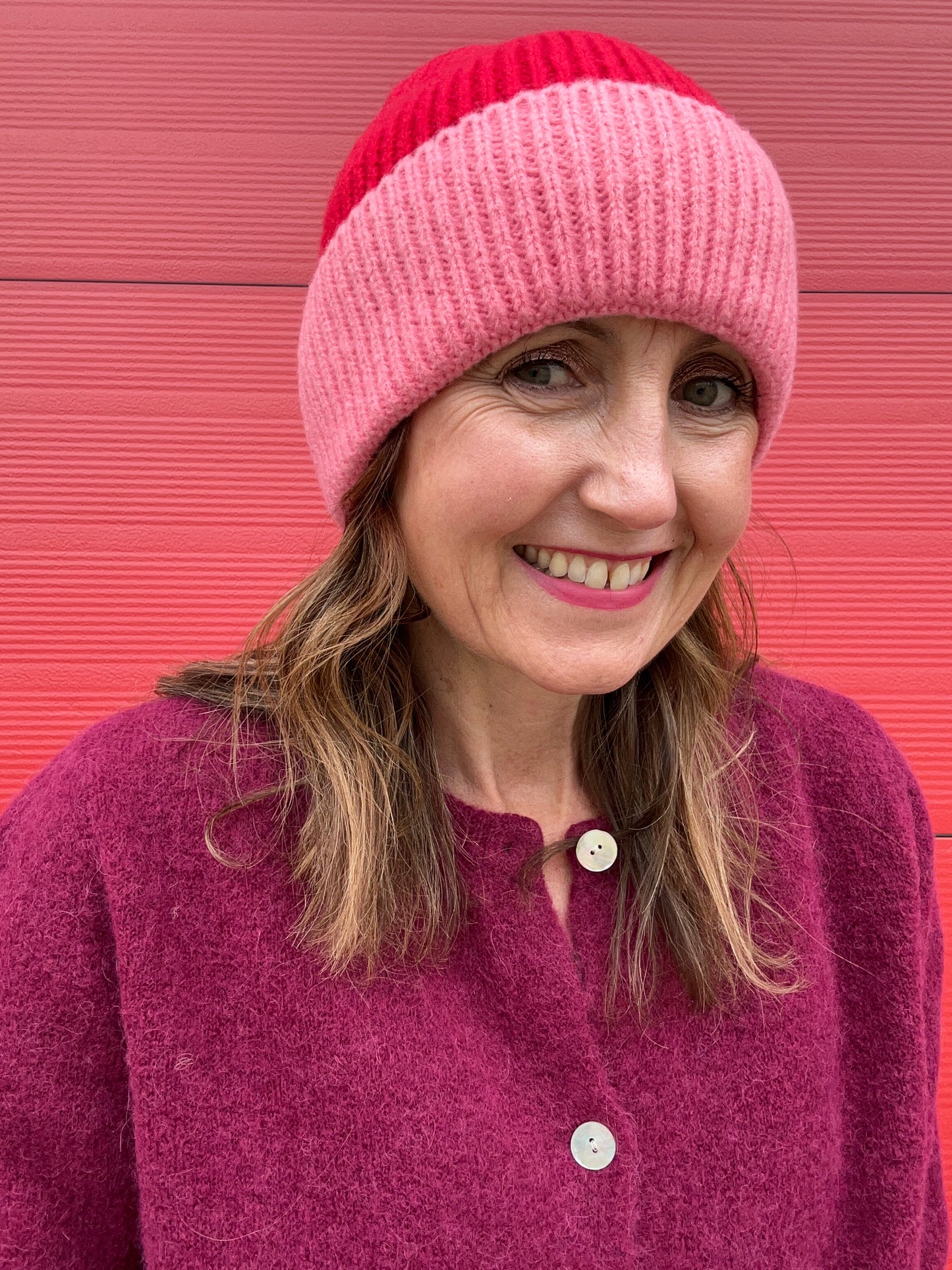 Minnie two tone beanie - Red / Pink