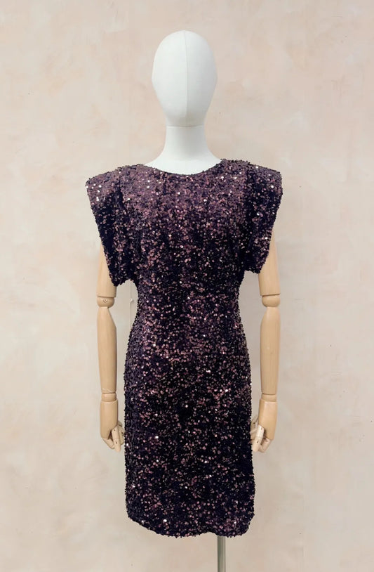 Gemini sequin dress - Plum
