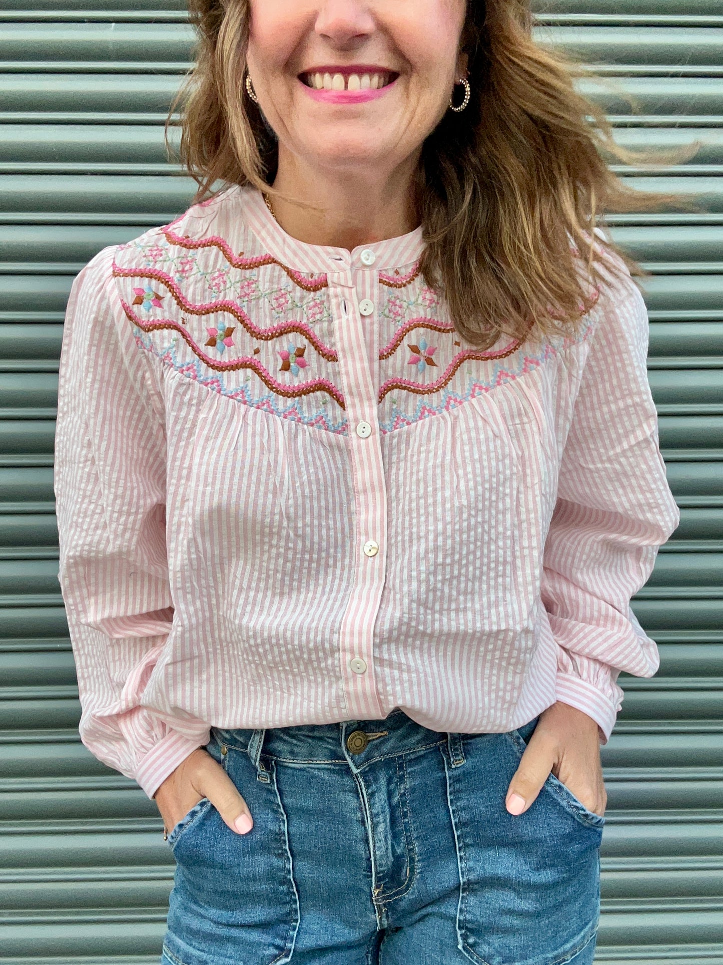 Ettie pink blouse