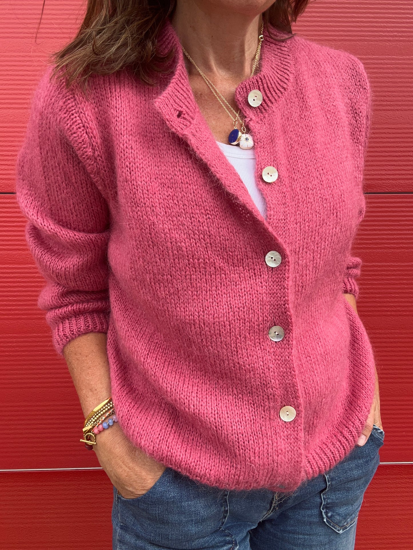 Jenni cardigan - Crushed Raspberry