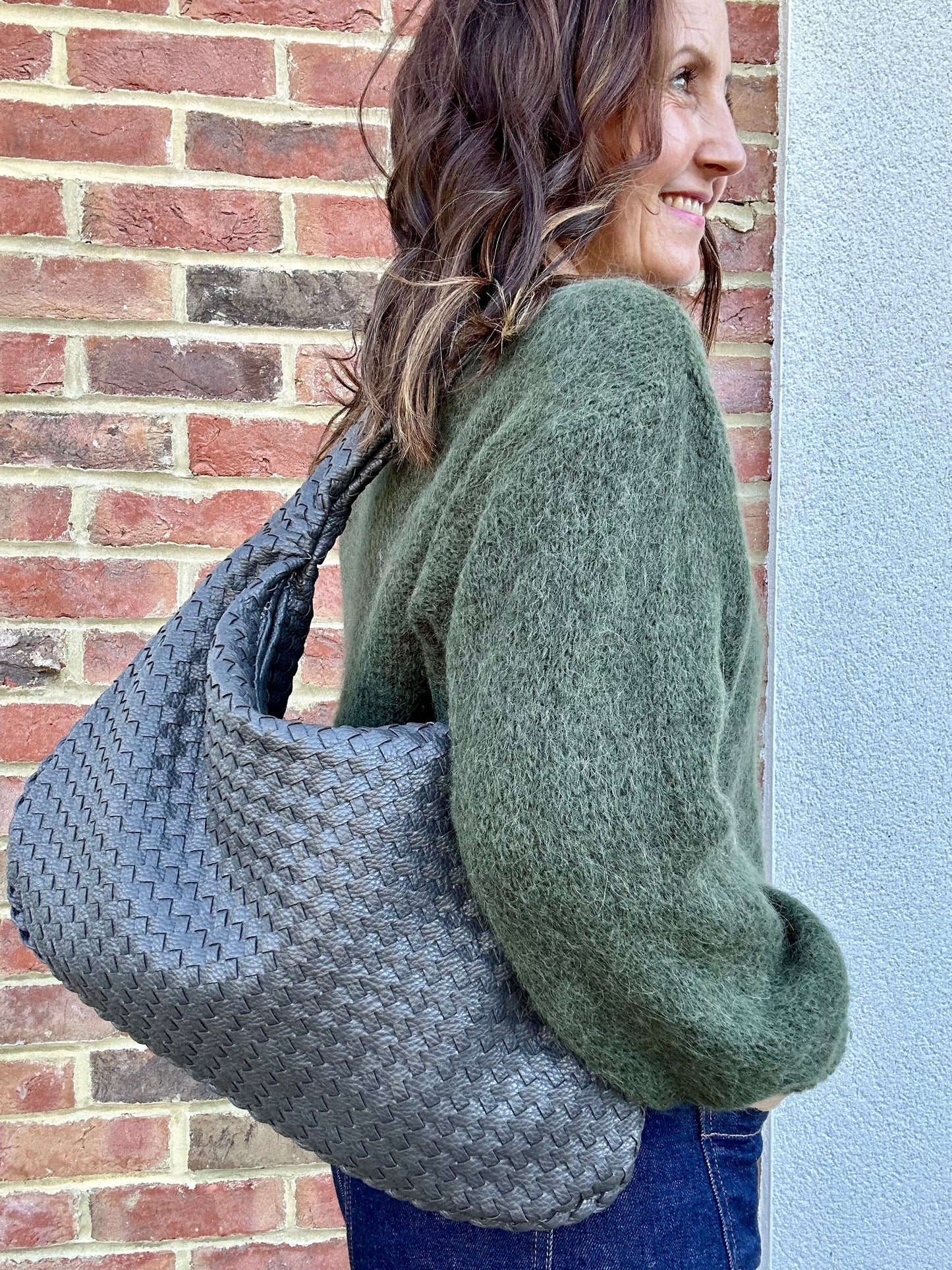 Paxton woven bag - Grey