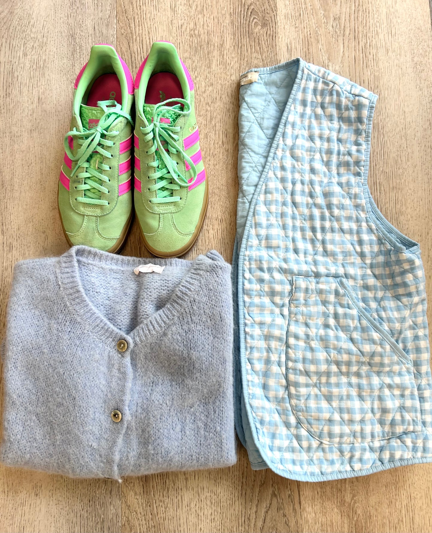 Molly gingham waistcoat - Blue