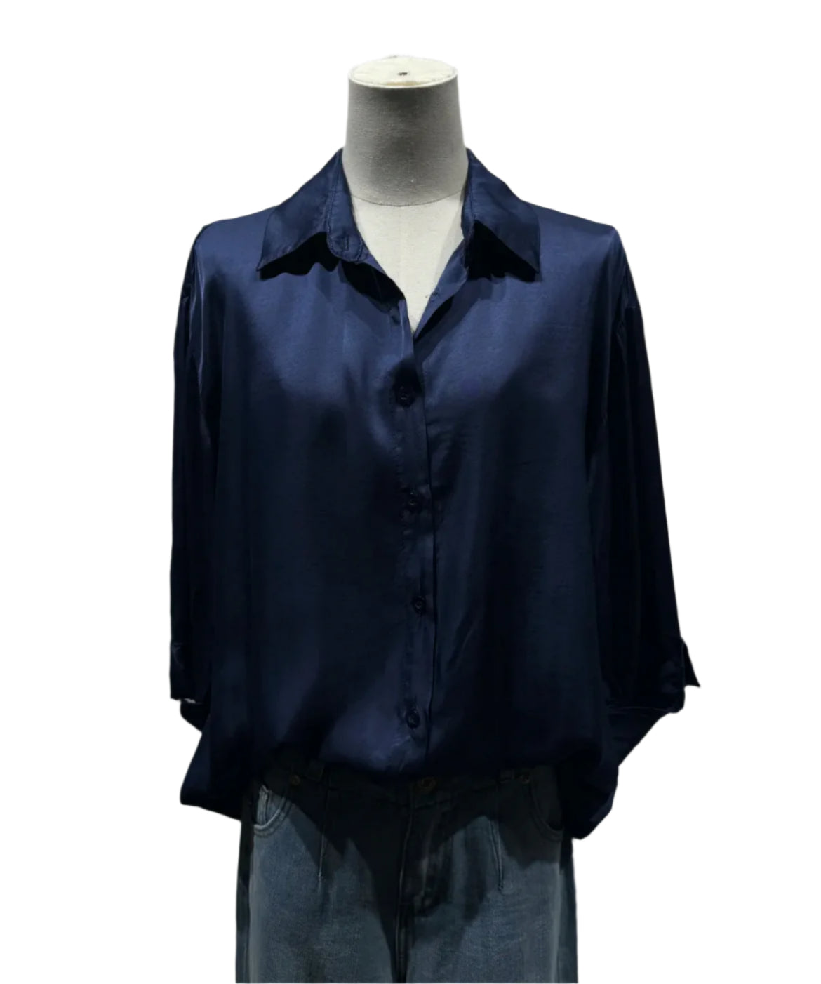 Mary silk mix blouse - Midnight