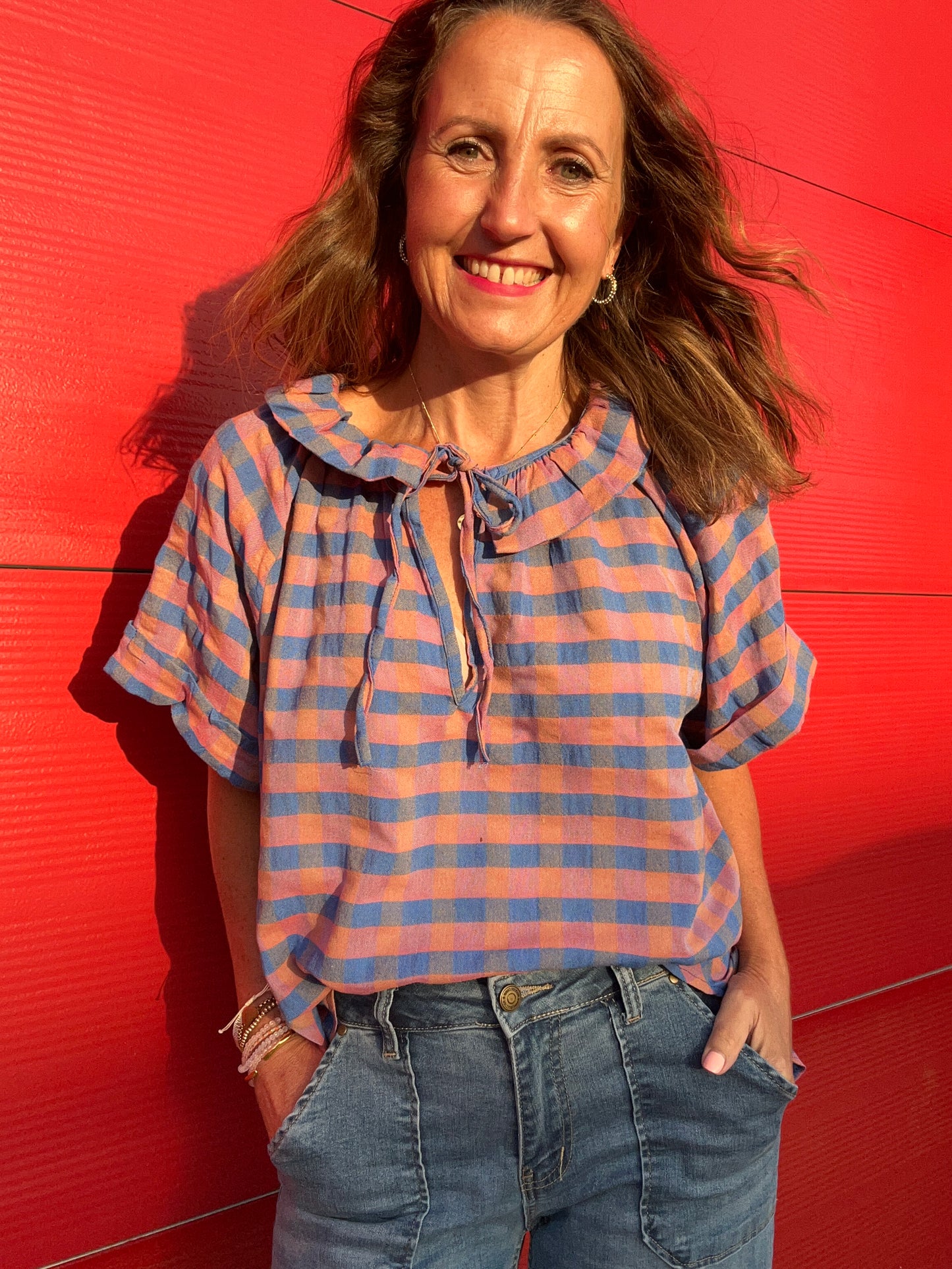 Misty gingham blouse