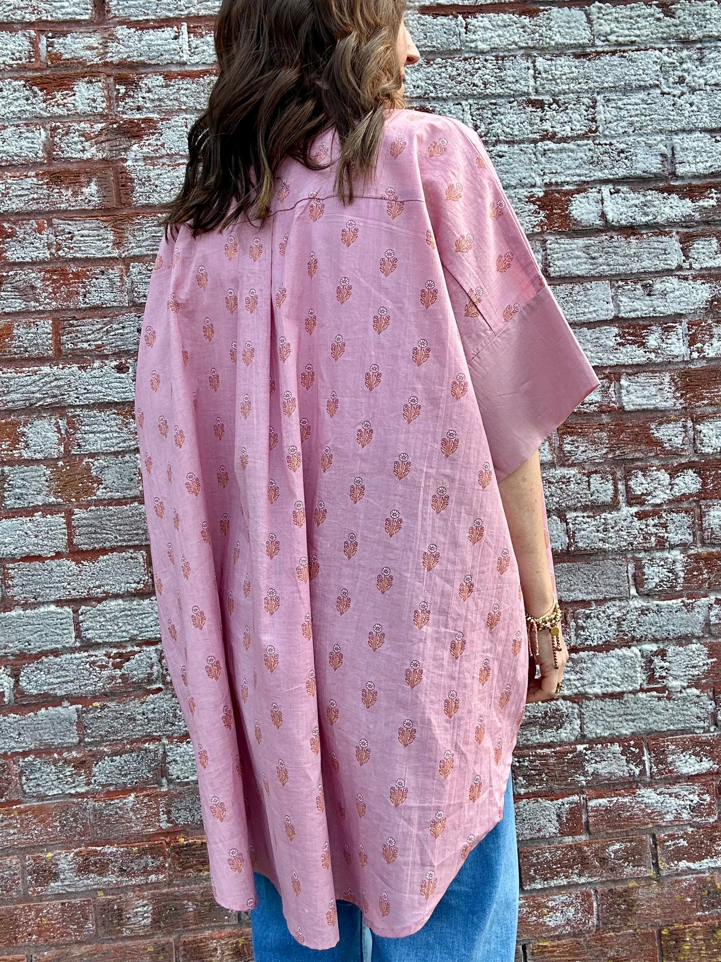 Delta cotton printed blouse