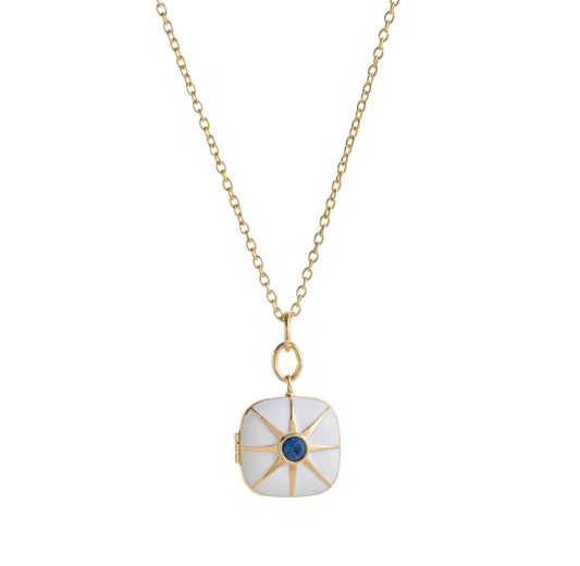 Cosmo pendant necklace  - White / Blue