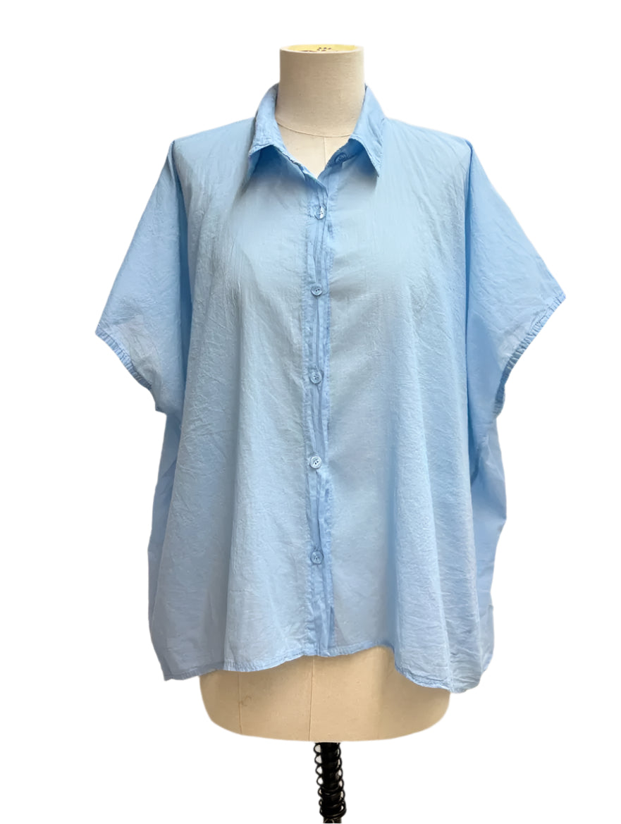 Elsie cotton shirt - Sky Blue