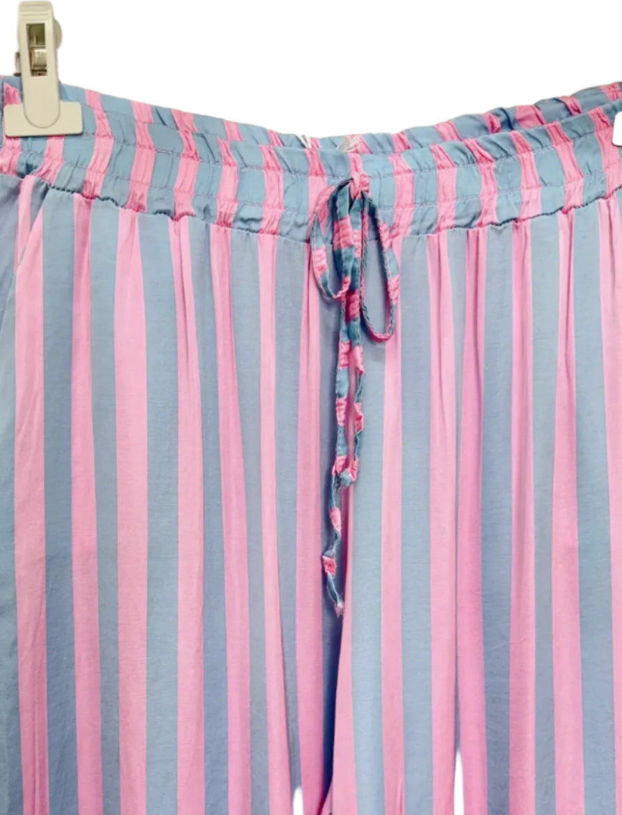 Chelsea striped lounge pants - Blue / Pink