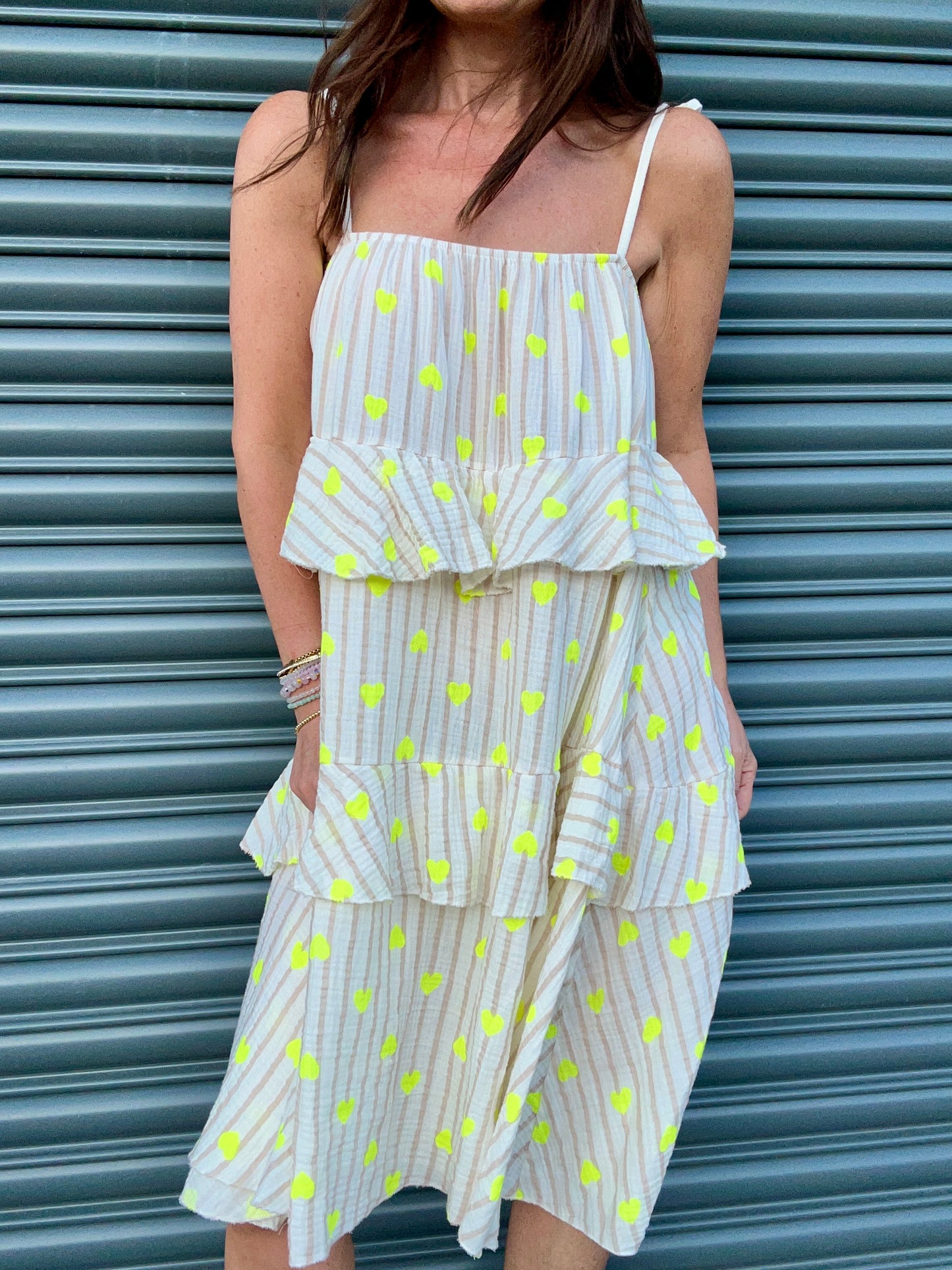 Pixie sundress - White / Lemon