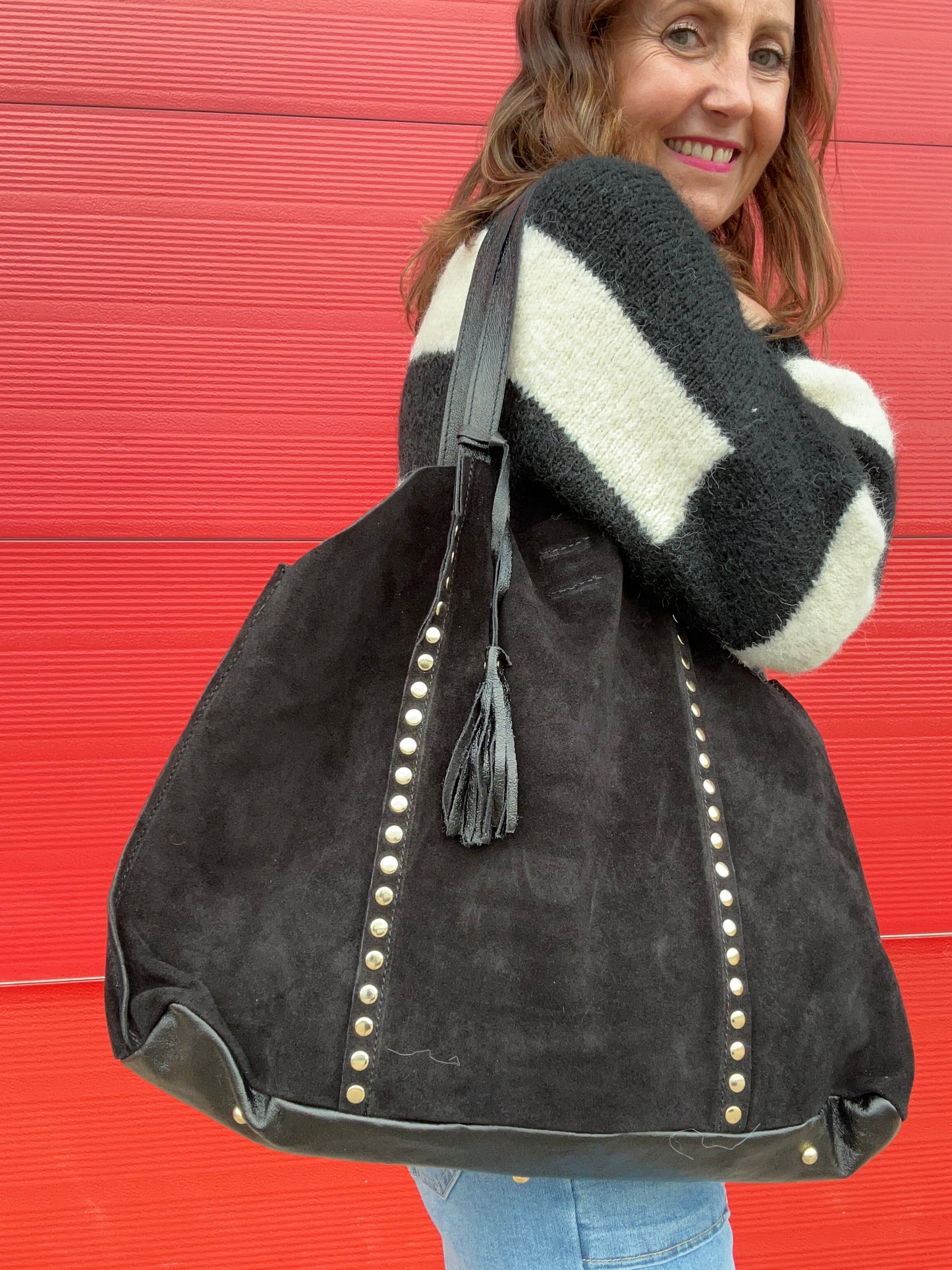 Astrid studded tote - Black