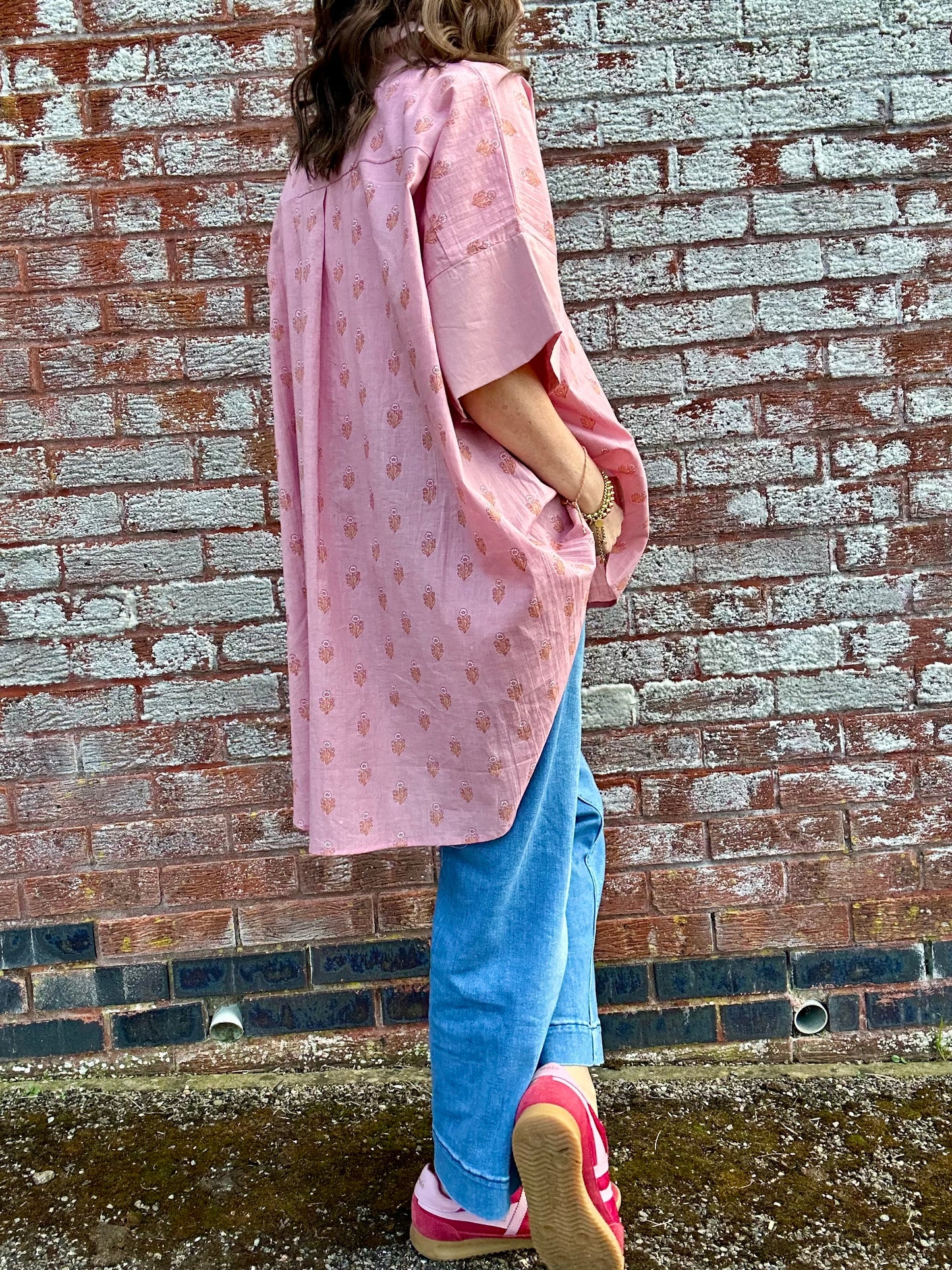 Delta cotton printed blouse