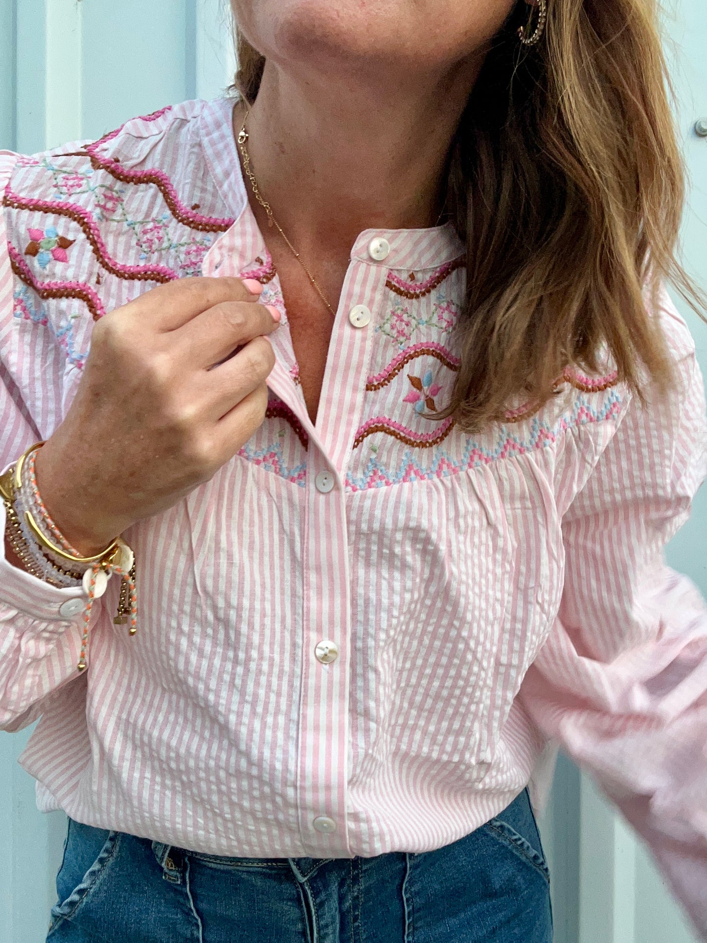 Ettie pink blouse