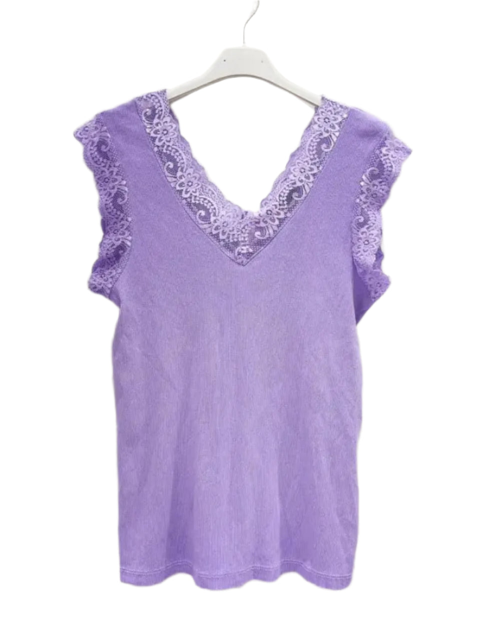 Faro lace trim vest - Violet