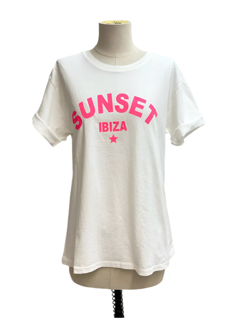 Sunset Ibiza t-shirt - White