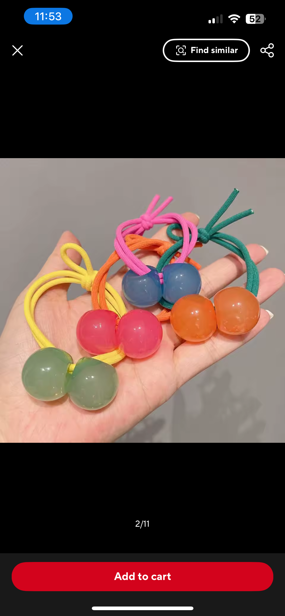 Jelly hair bobble - 4 colours