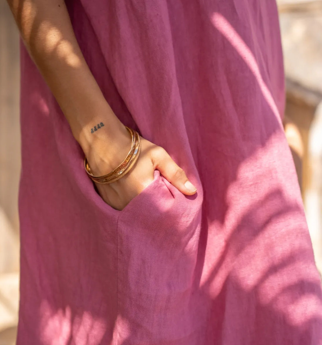 Laurie linen dress - Onion