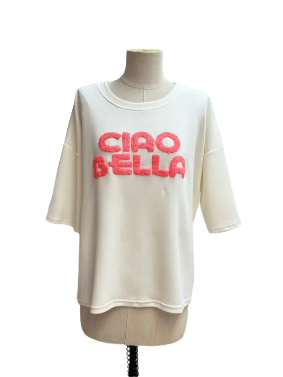 Ciao Bella sweat top - Cream