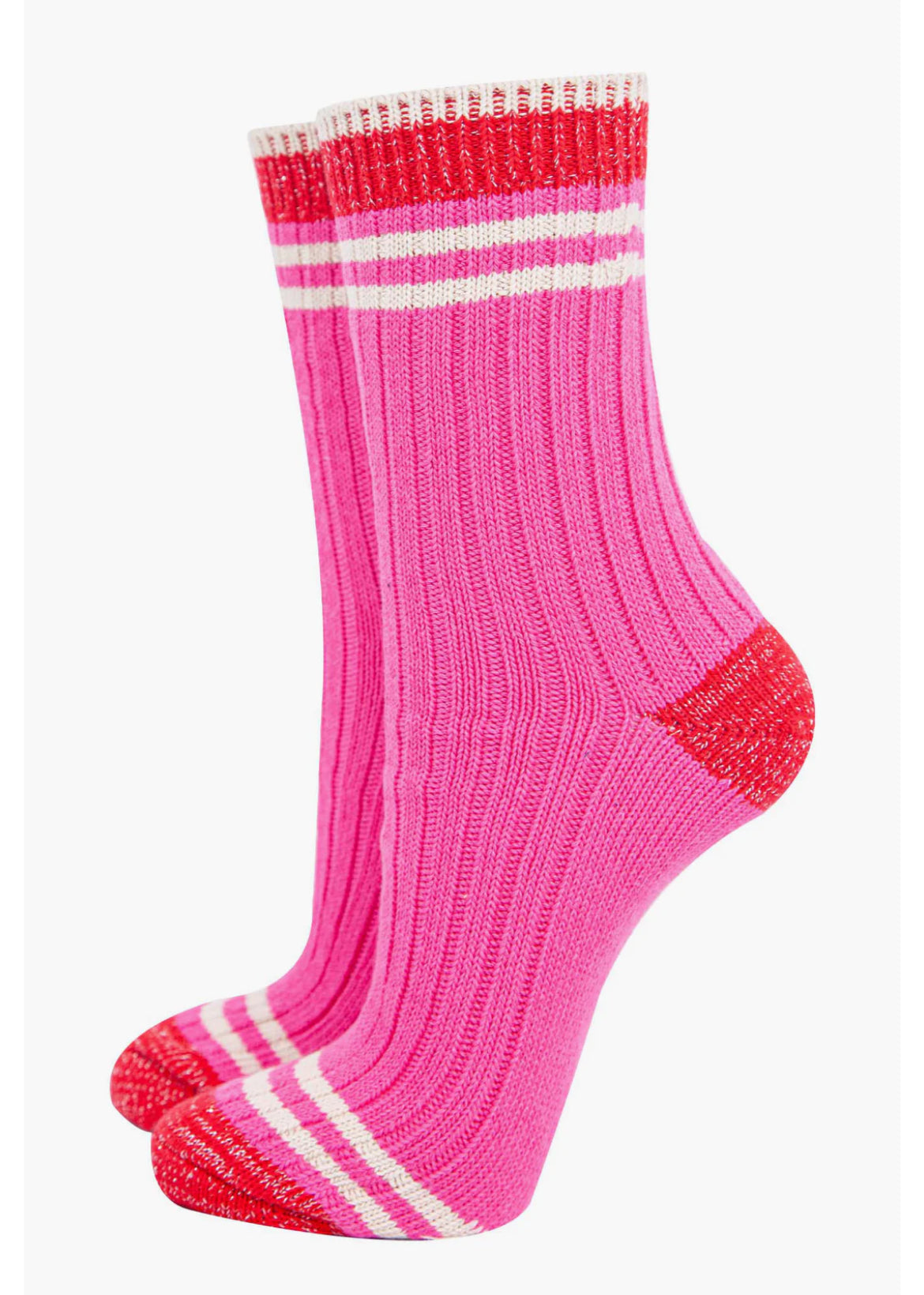 Cosy socks - Pink / Red / Cream