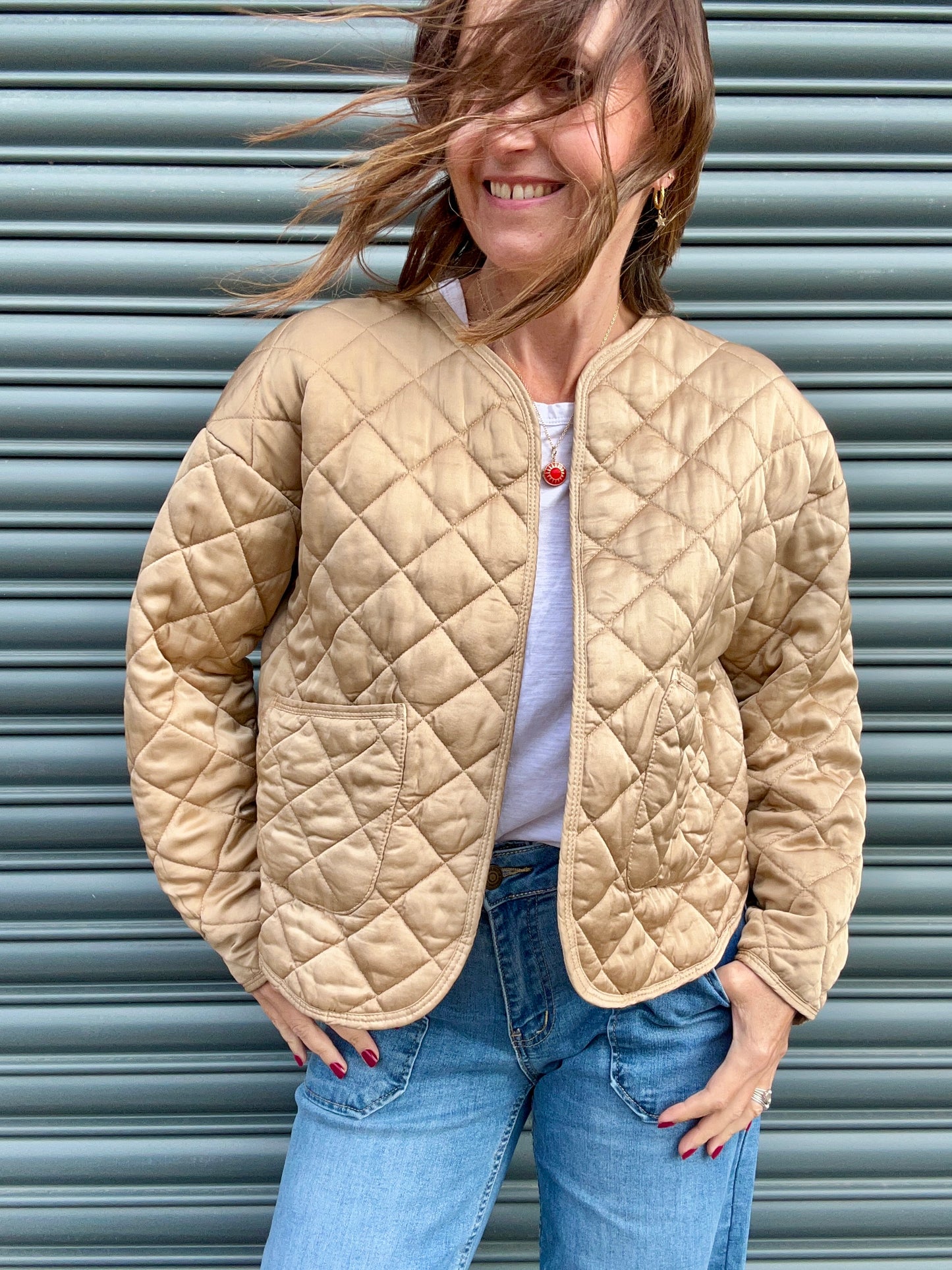 Lana quilted jacket - Gold