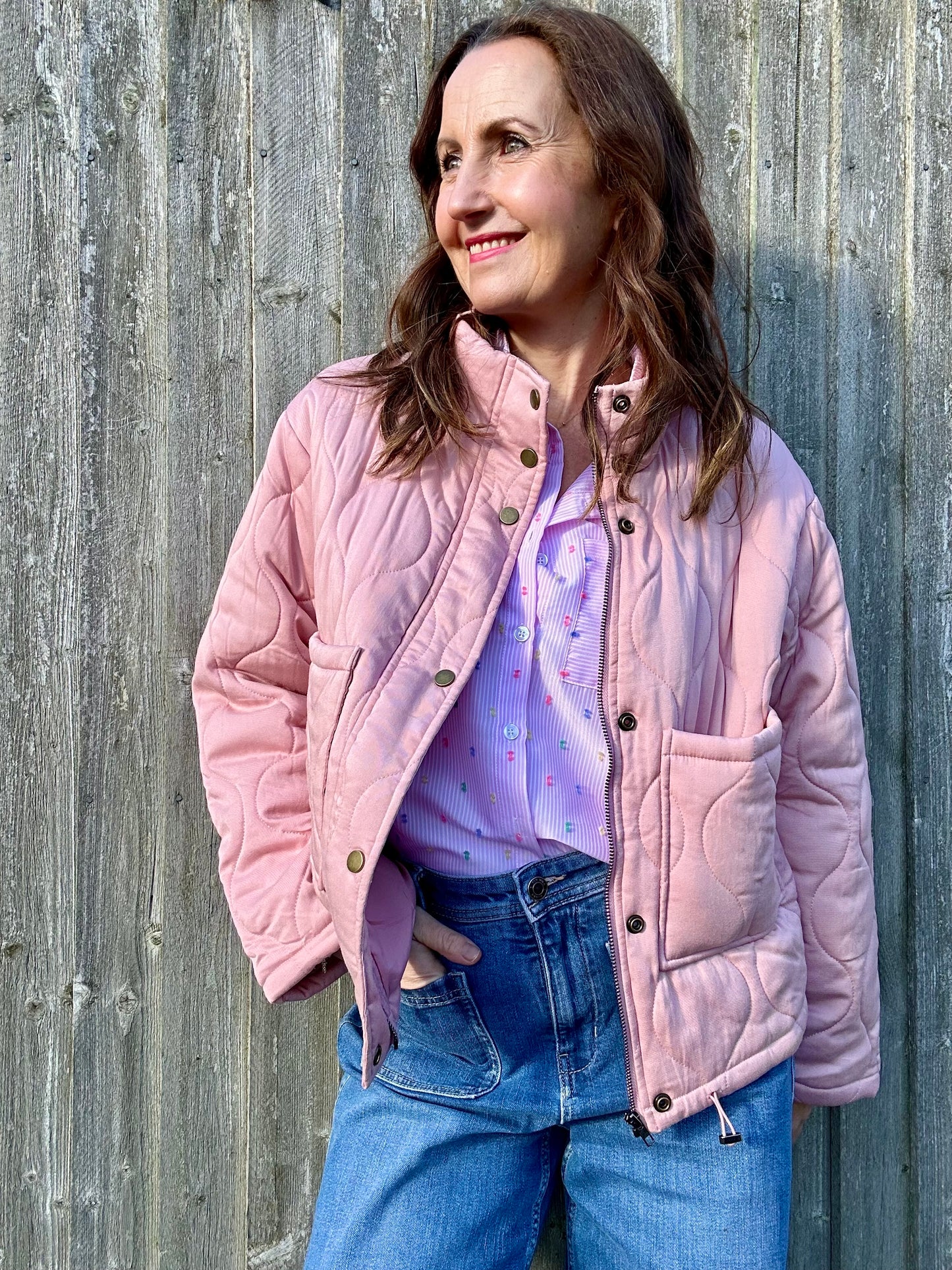 Mallory quilted jacket - Pink