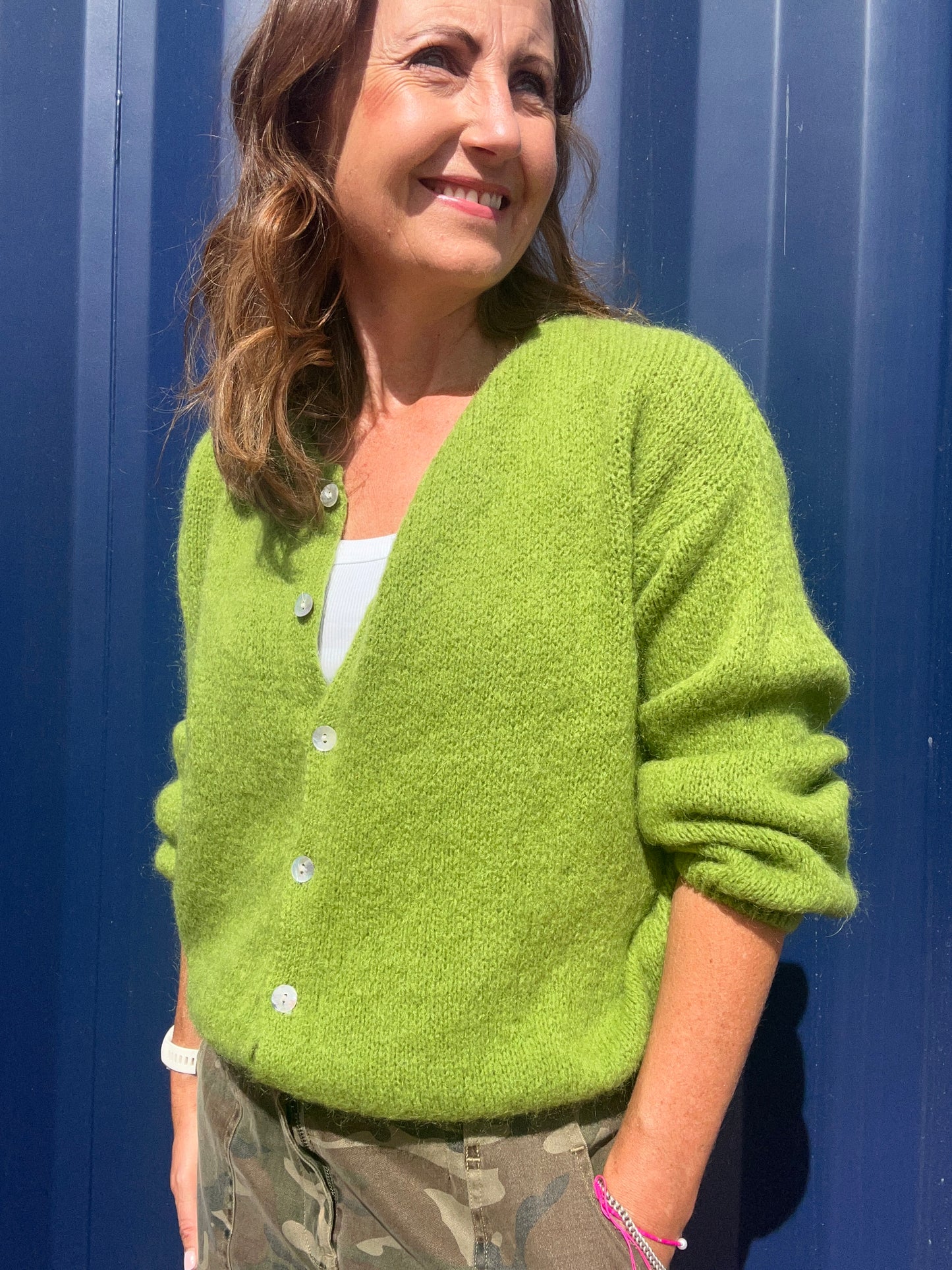 Beattie cardigan - Chartreuse