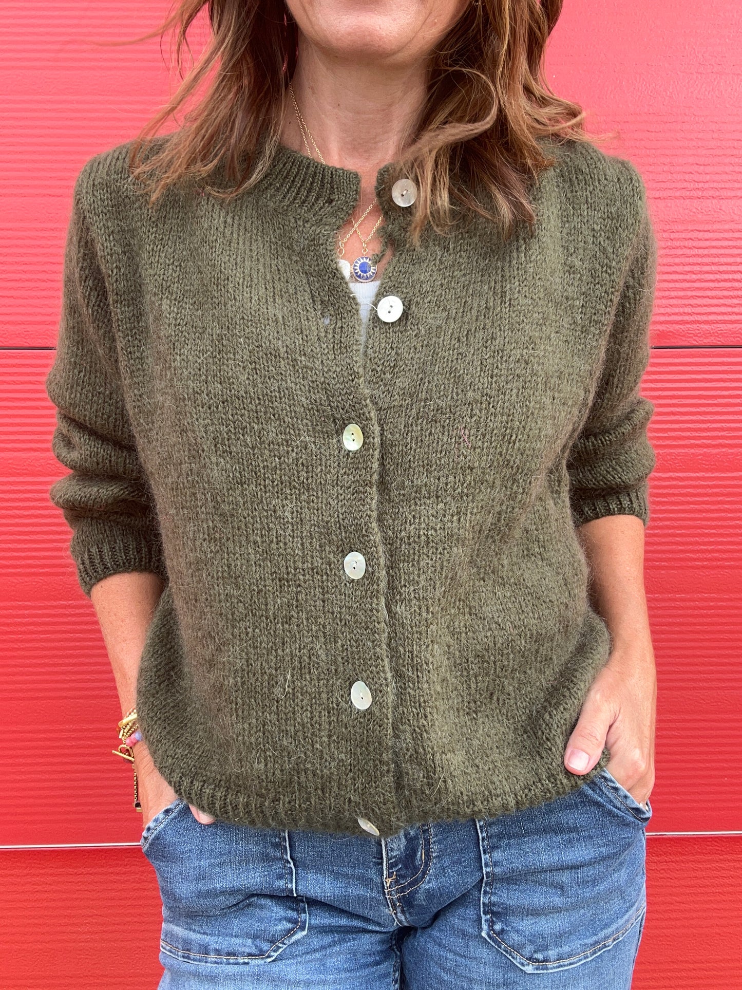 Jenni cardigan - Army Green