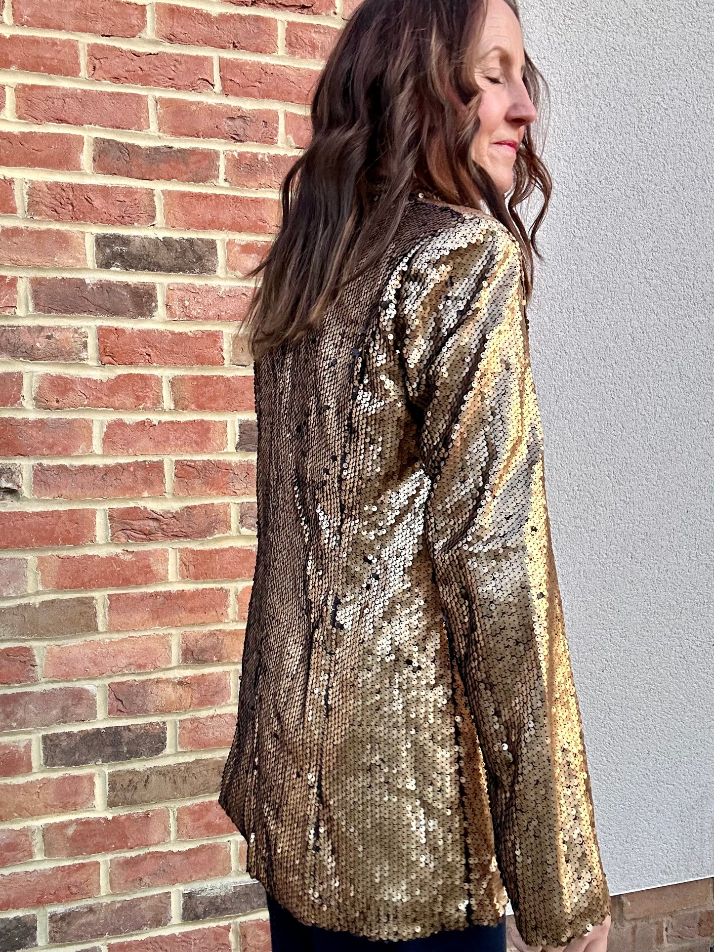 Doree gold sequin blazer