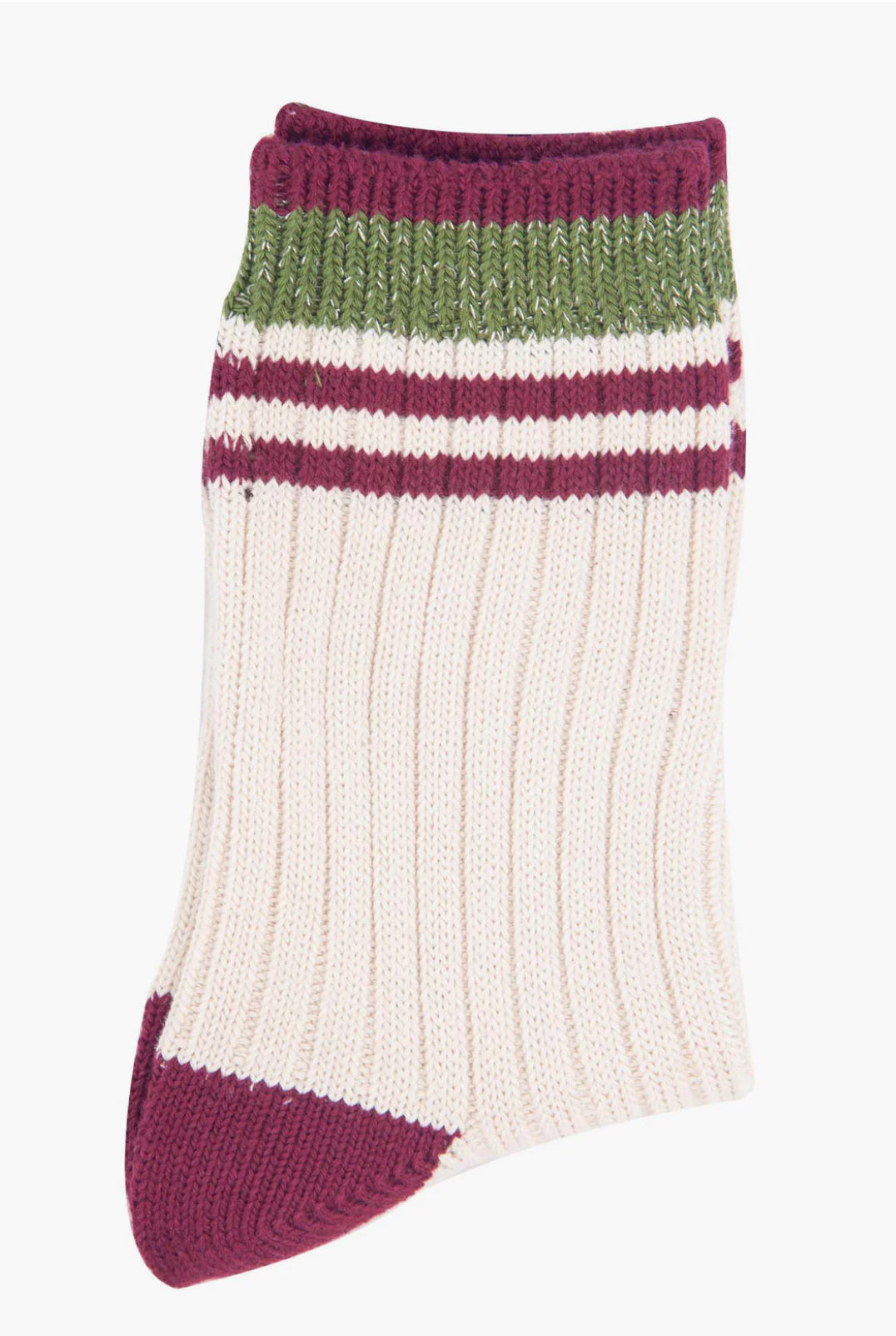 Cosy socks - Cream / Khaki / Burgundy