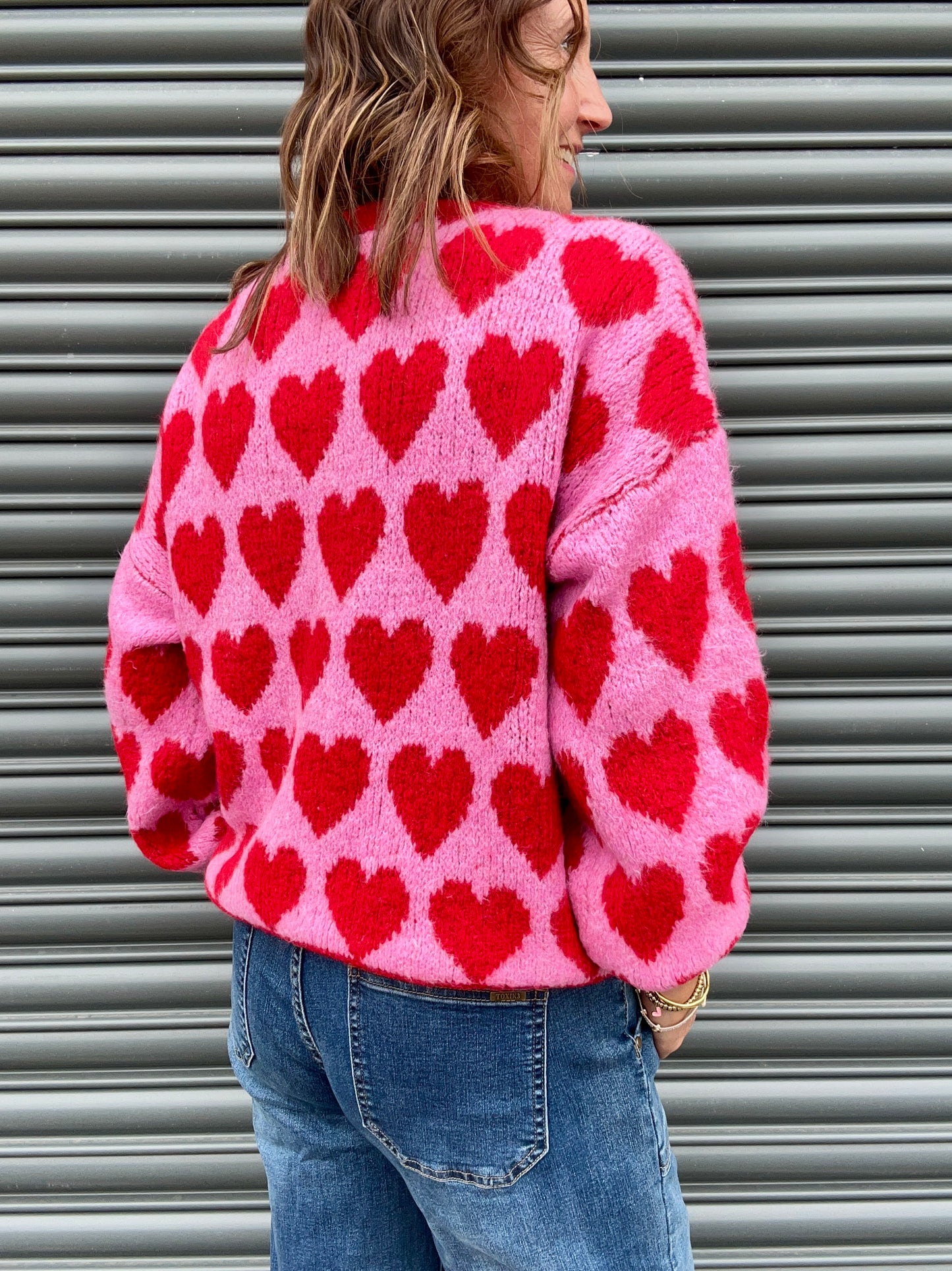 Jojo heart sweater - Red / Pink
