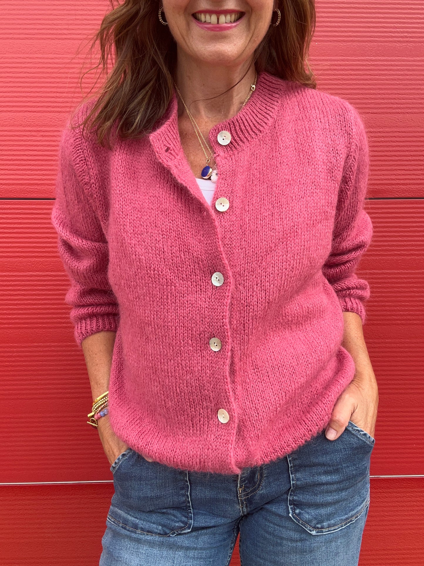 Jenni cardigan - Crushed Raspberry