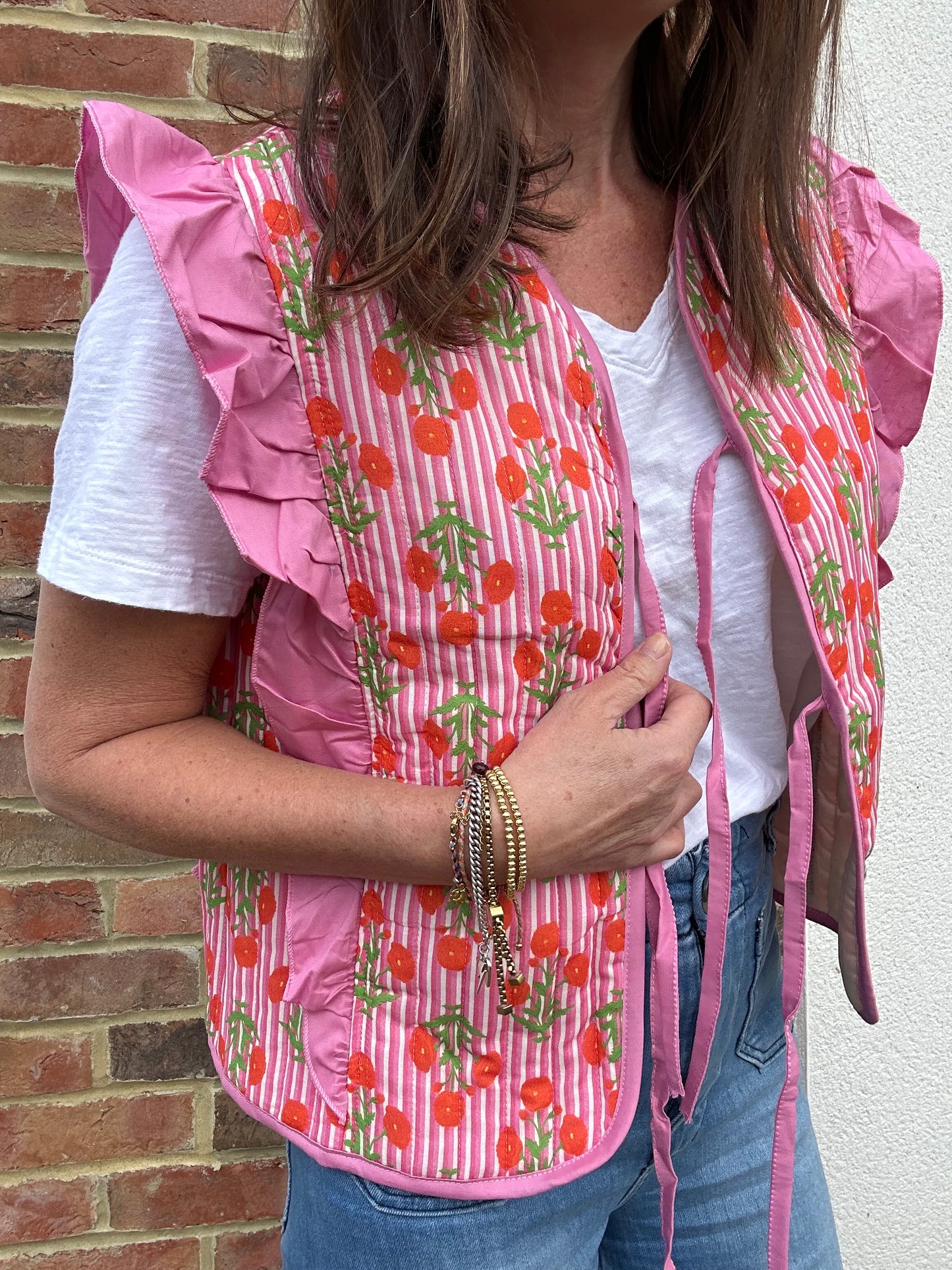 Maudie floral waistcoat - Pink