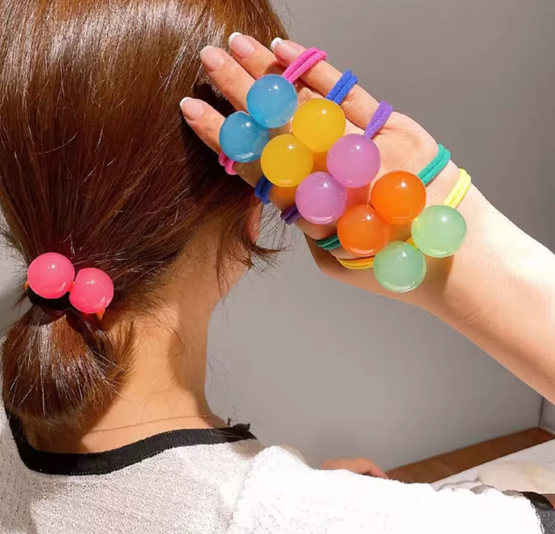Jelly hair bobble - 4 colours