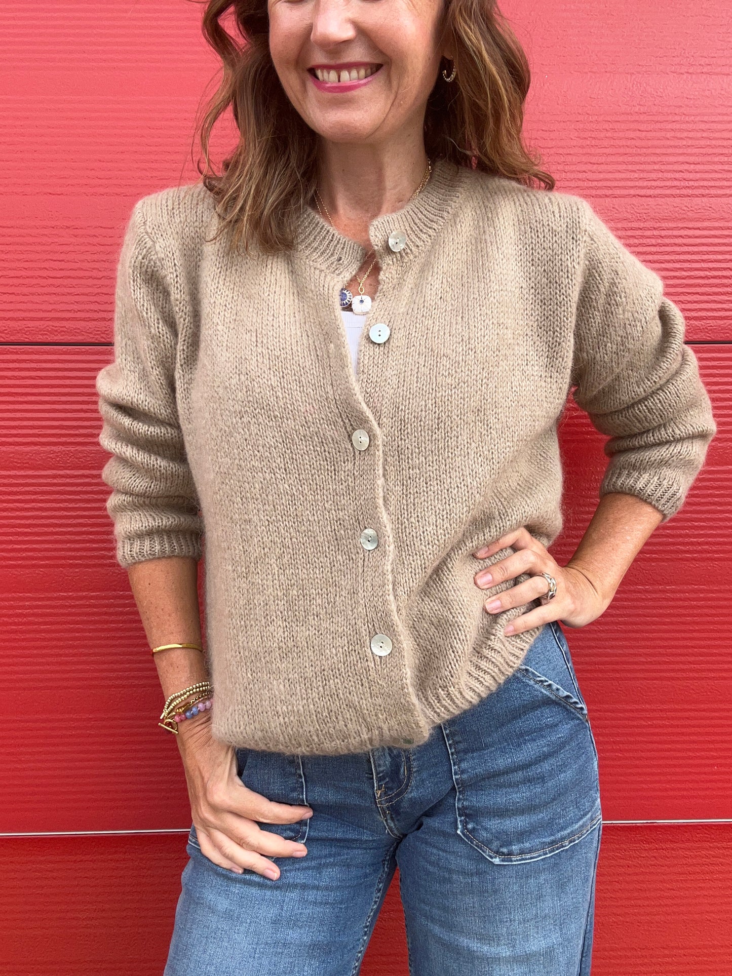 Jenni cardigan - Dusty Beige