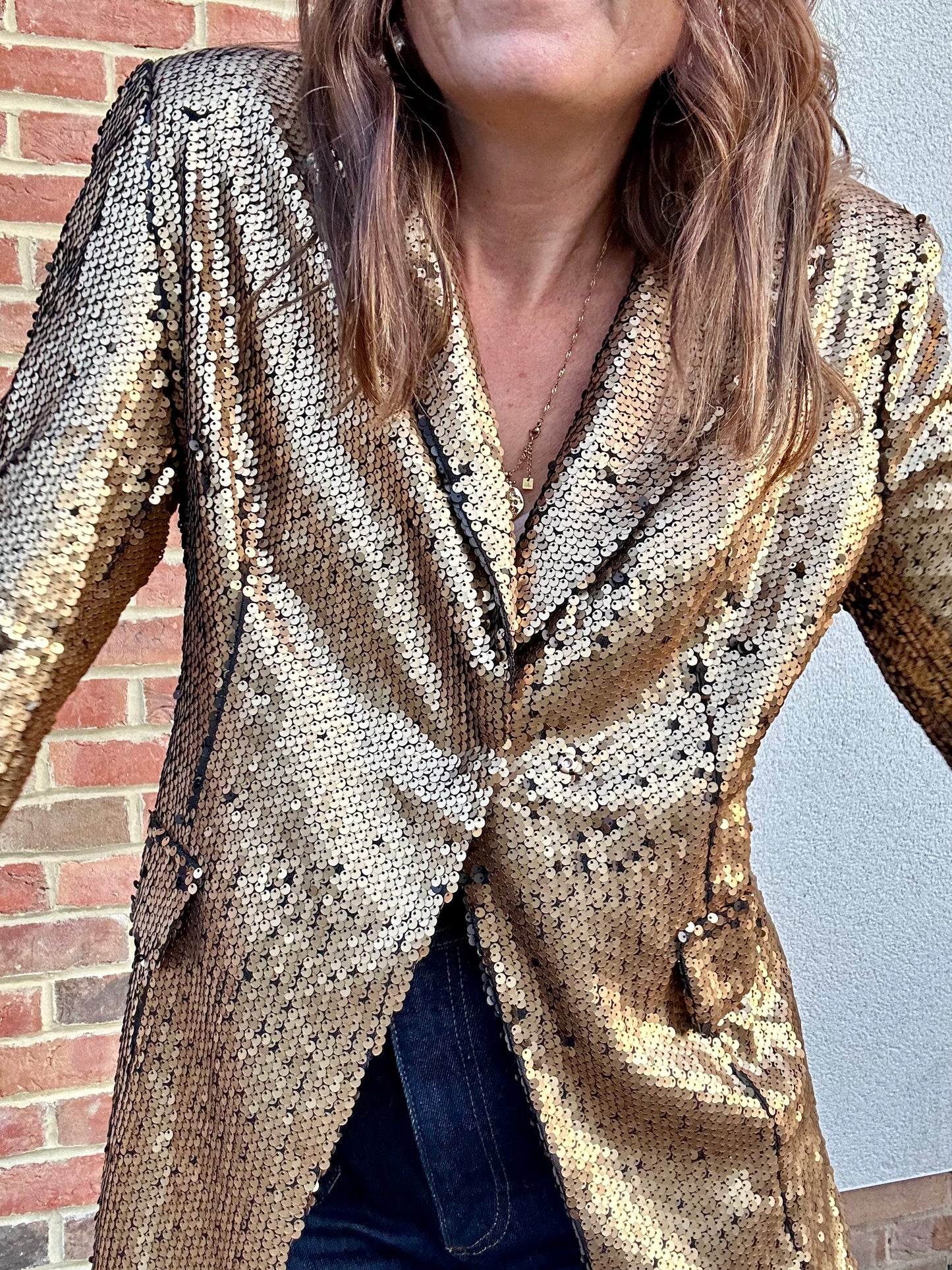 Doree gold sequin blazer