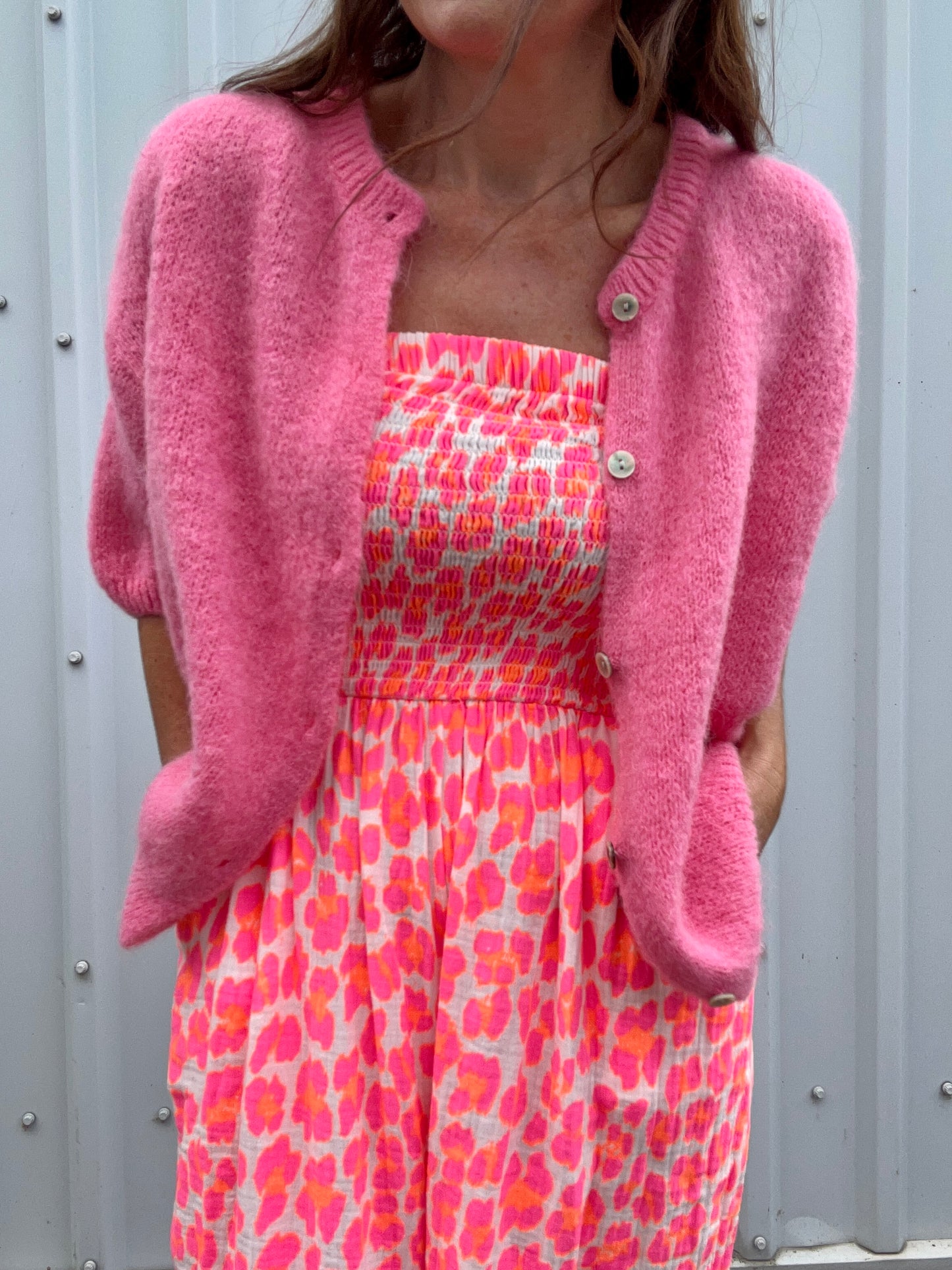Dee leopard jumpsuit - Orange / Pink