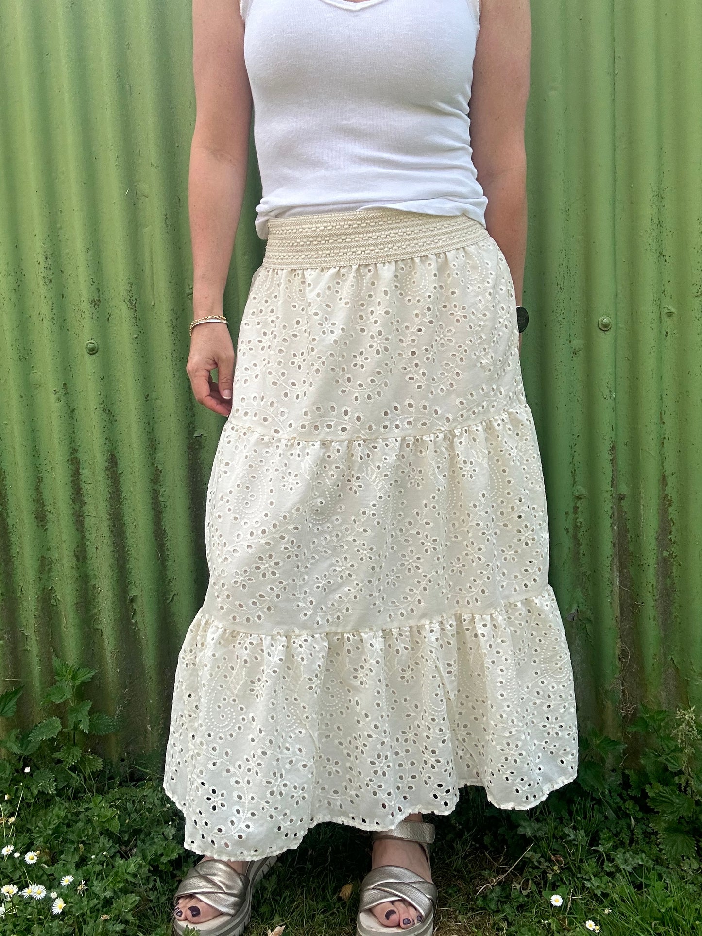 Brodie Cotton skirt - Cream