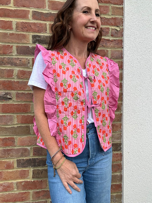 Maudie floral waistcoat - Pink