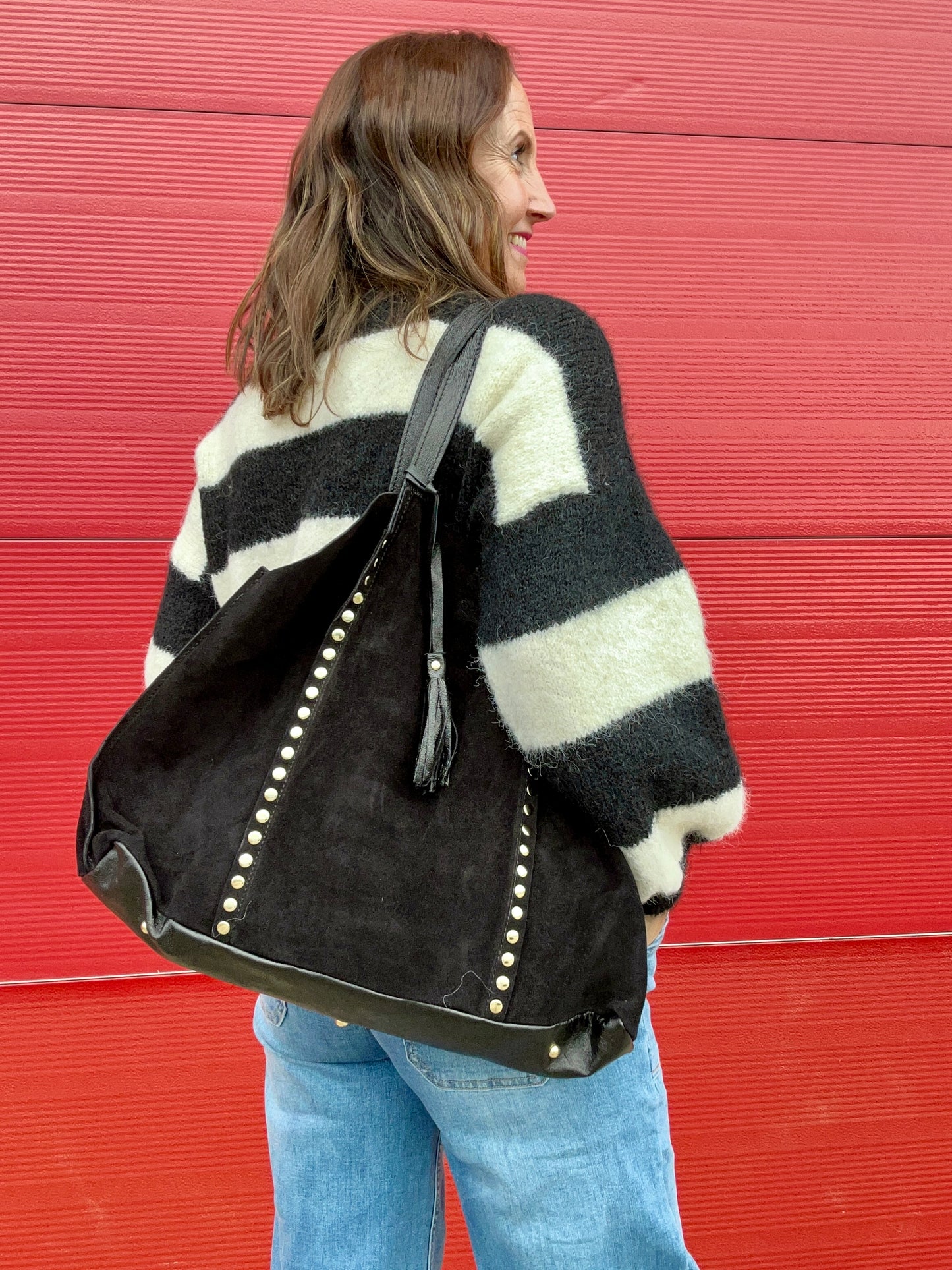 Astrid studded tote - Black