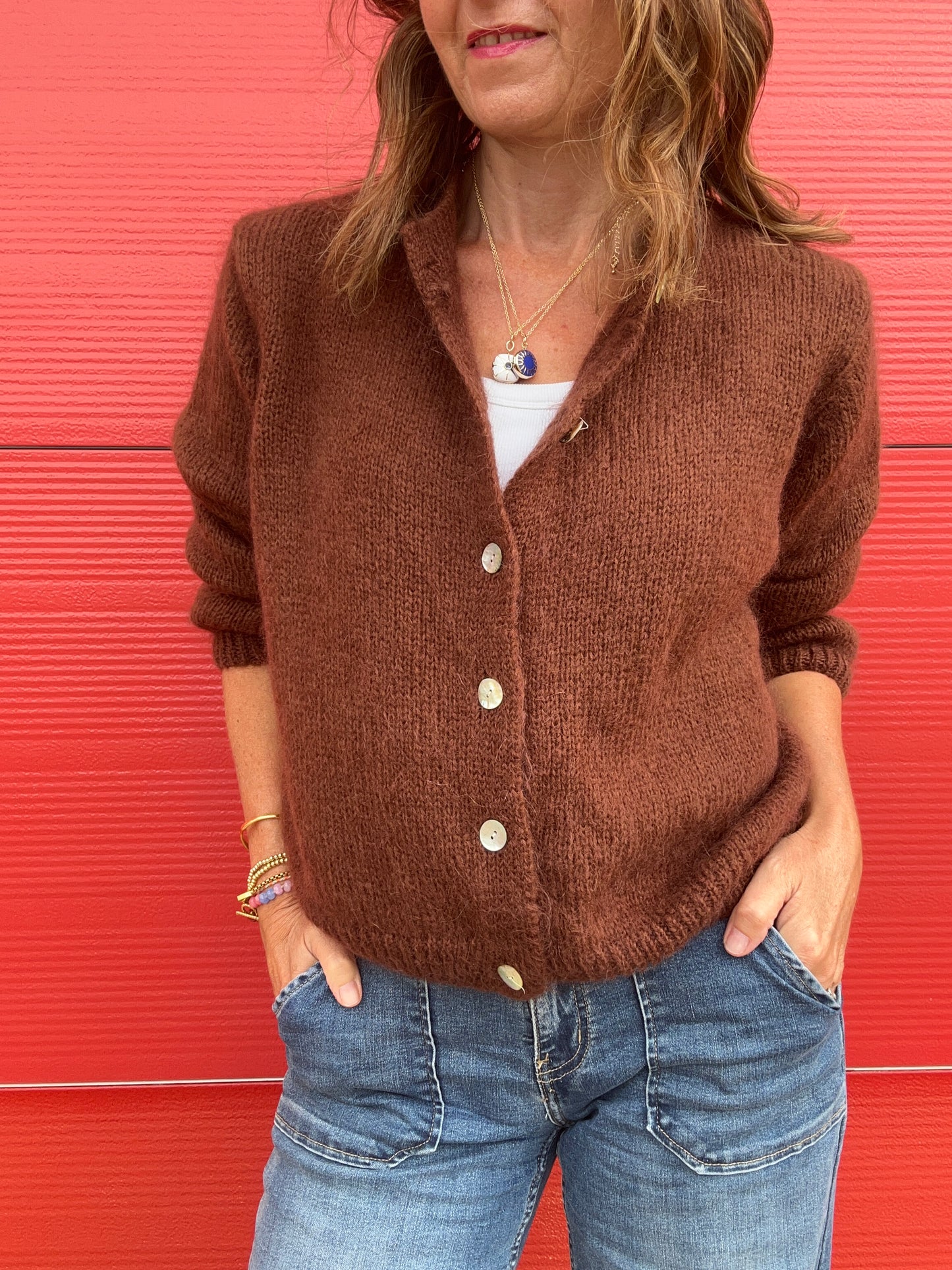 Jenni cardigan - Rich Chocolate