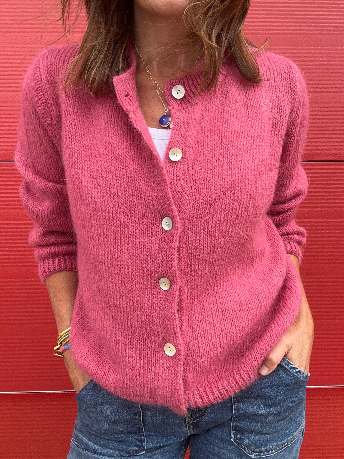 Jenni cardigan - Crushed Raspberry