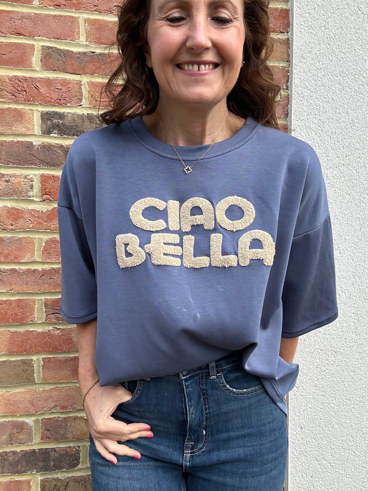 Ciao Bella sweat top - Navy
