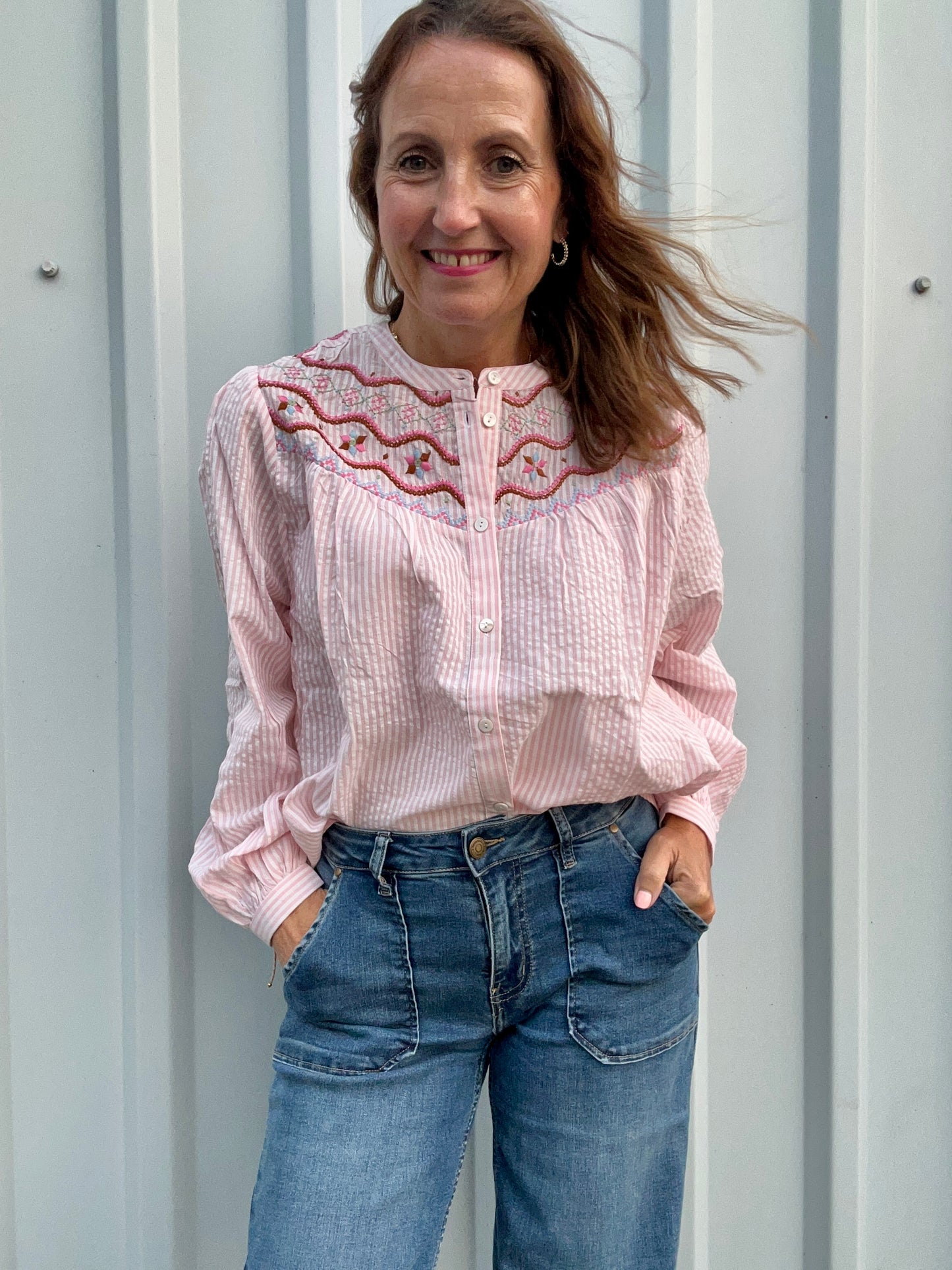 Ettie pink blouse