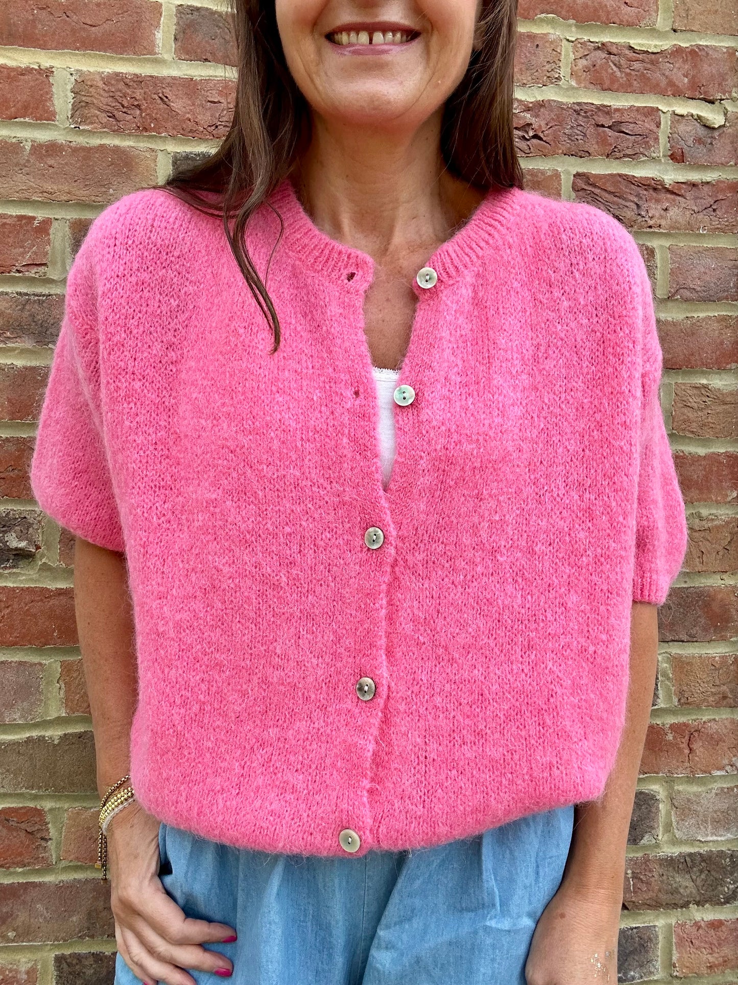 Jessie cardigan - Sherbet Pink