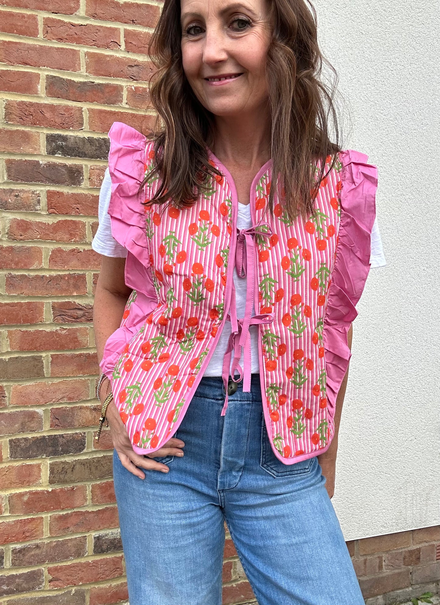 Maudie floral waistcoat - Pink