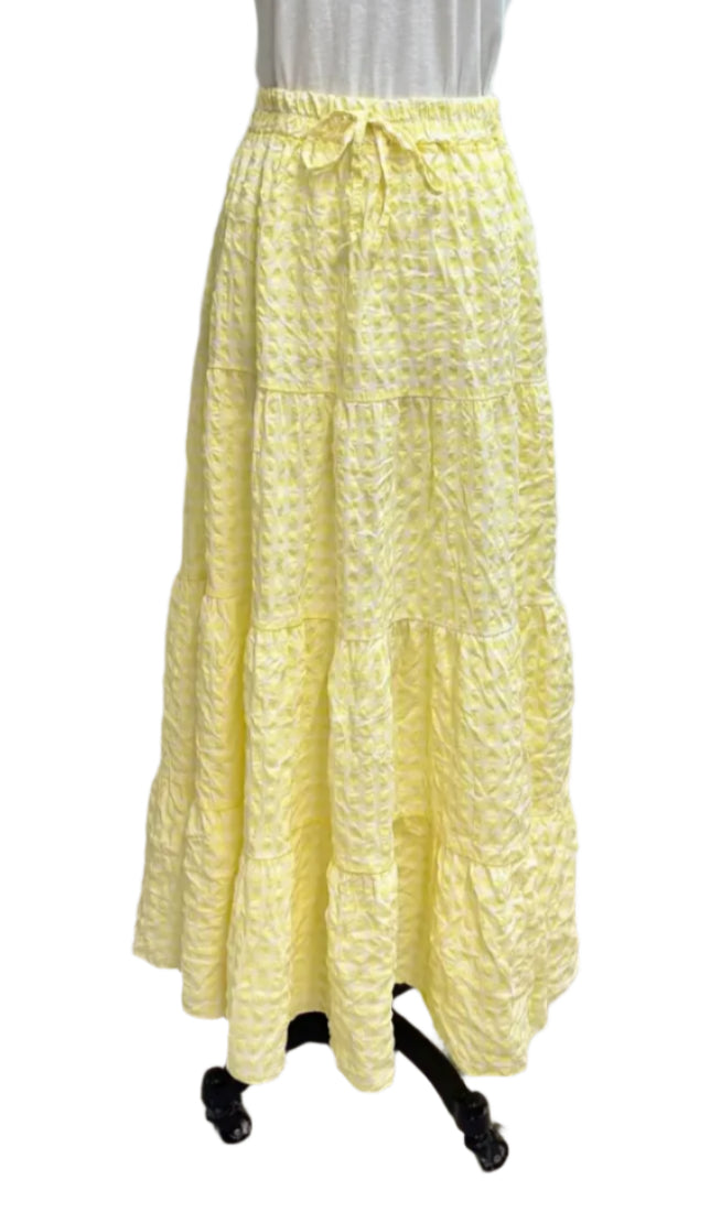 Limone gingham skirt